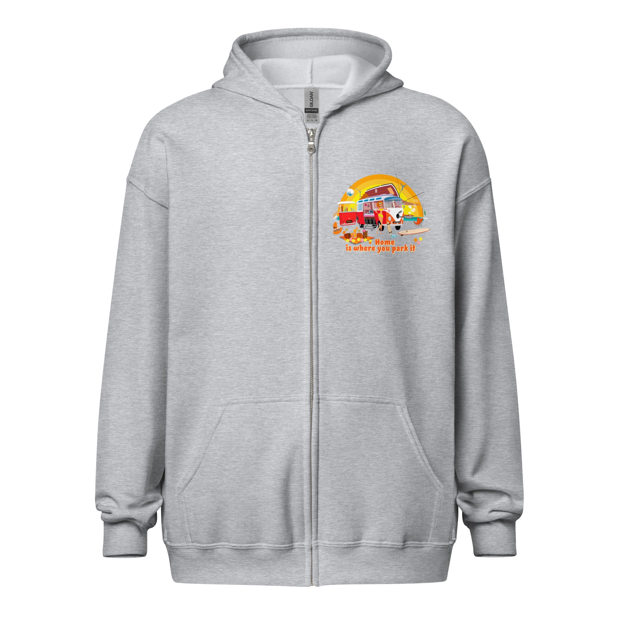 Unisex heavy blend zip hoodie Ultra Combi Home is where you park it