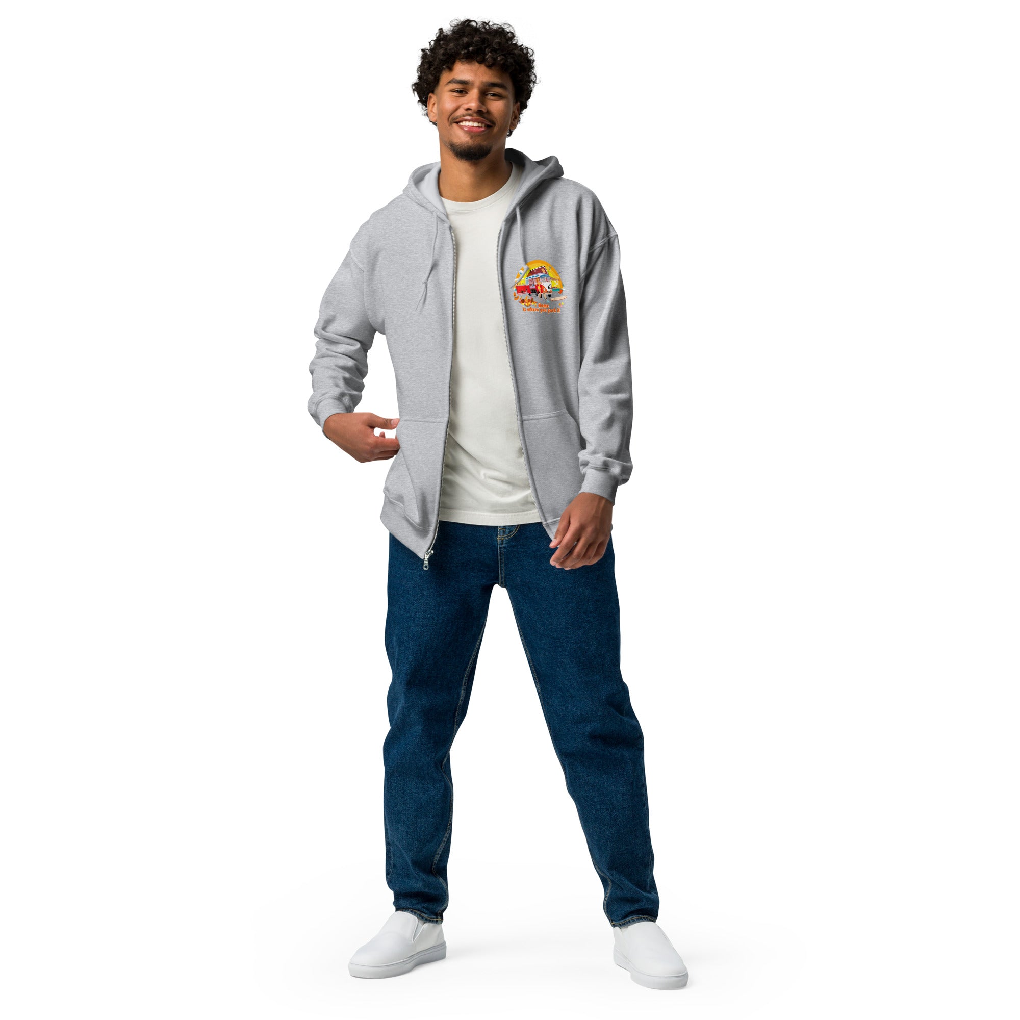 Unisex heavy blend zip hoodie Ultra Combi Home is where you park it