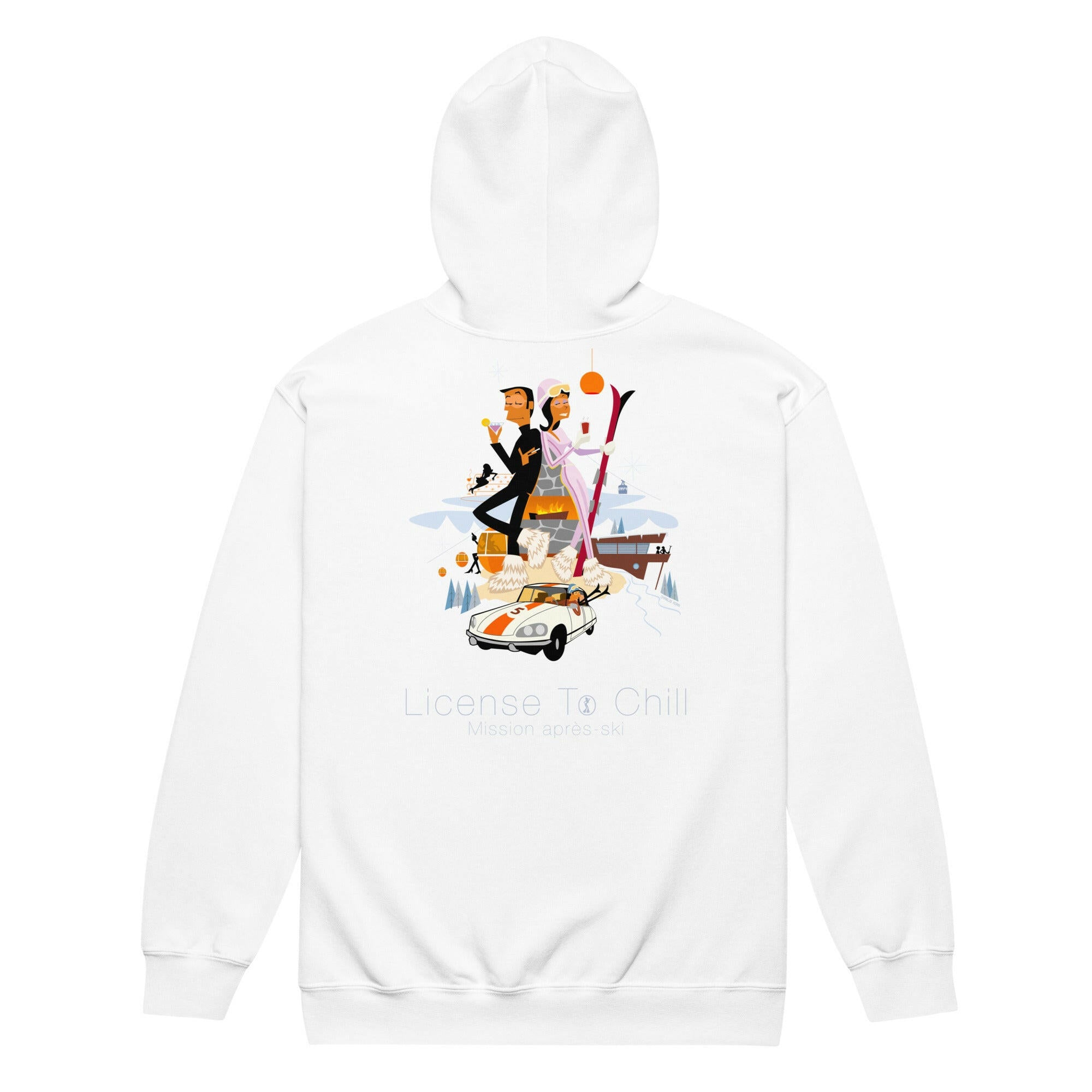 Sweat à capuche épais unisexe à fermeture éclair License To Chill Mission Après-Ski