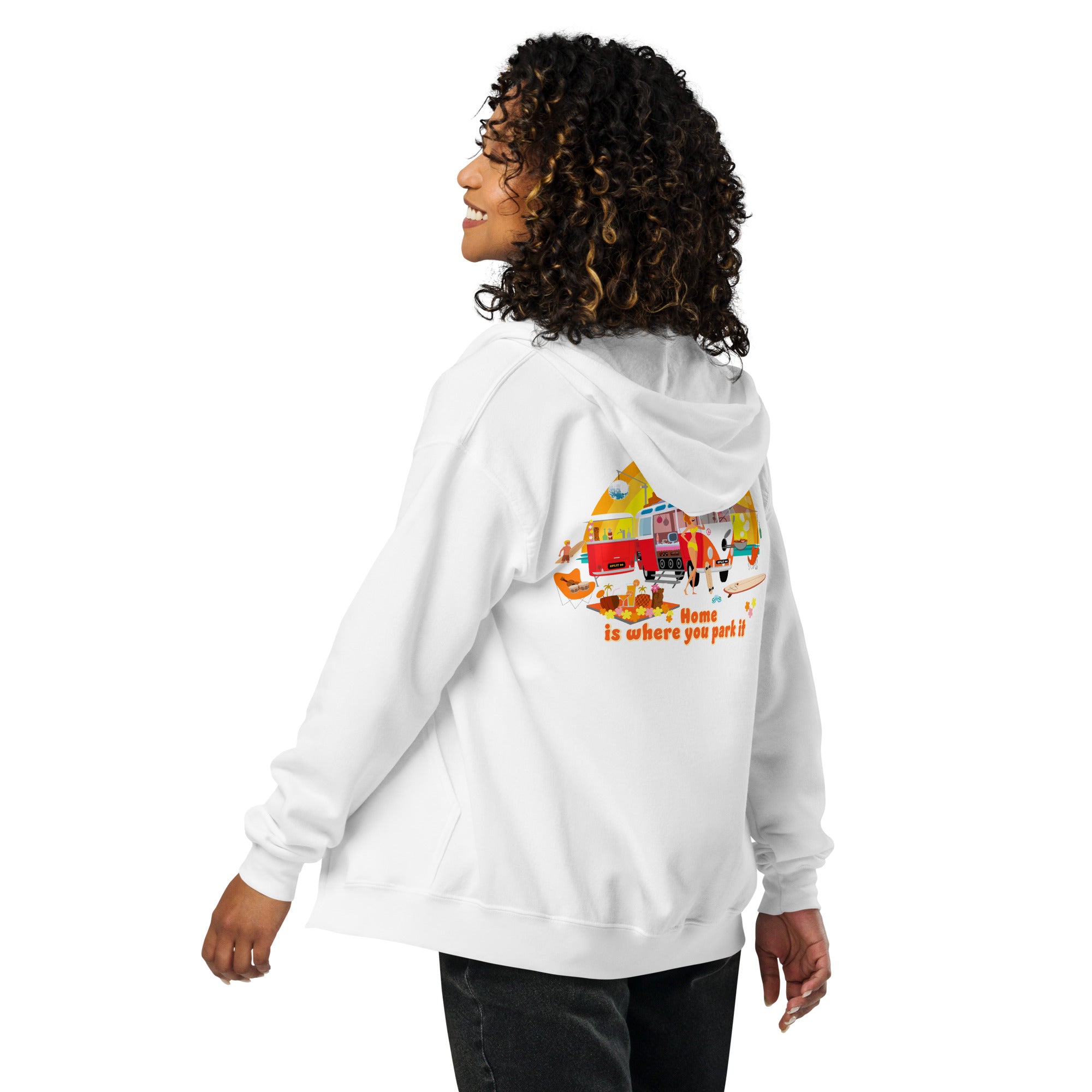 Unisex heavy blend zip hoodie Ultra Combi Home is where you park it