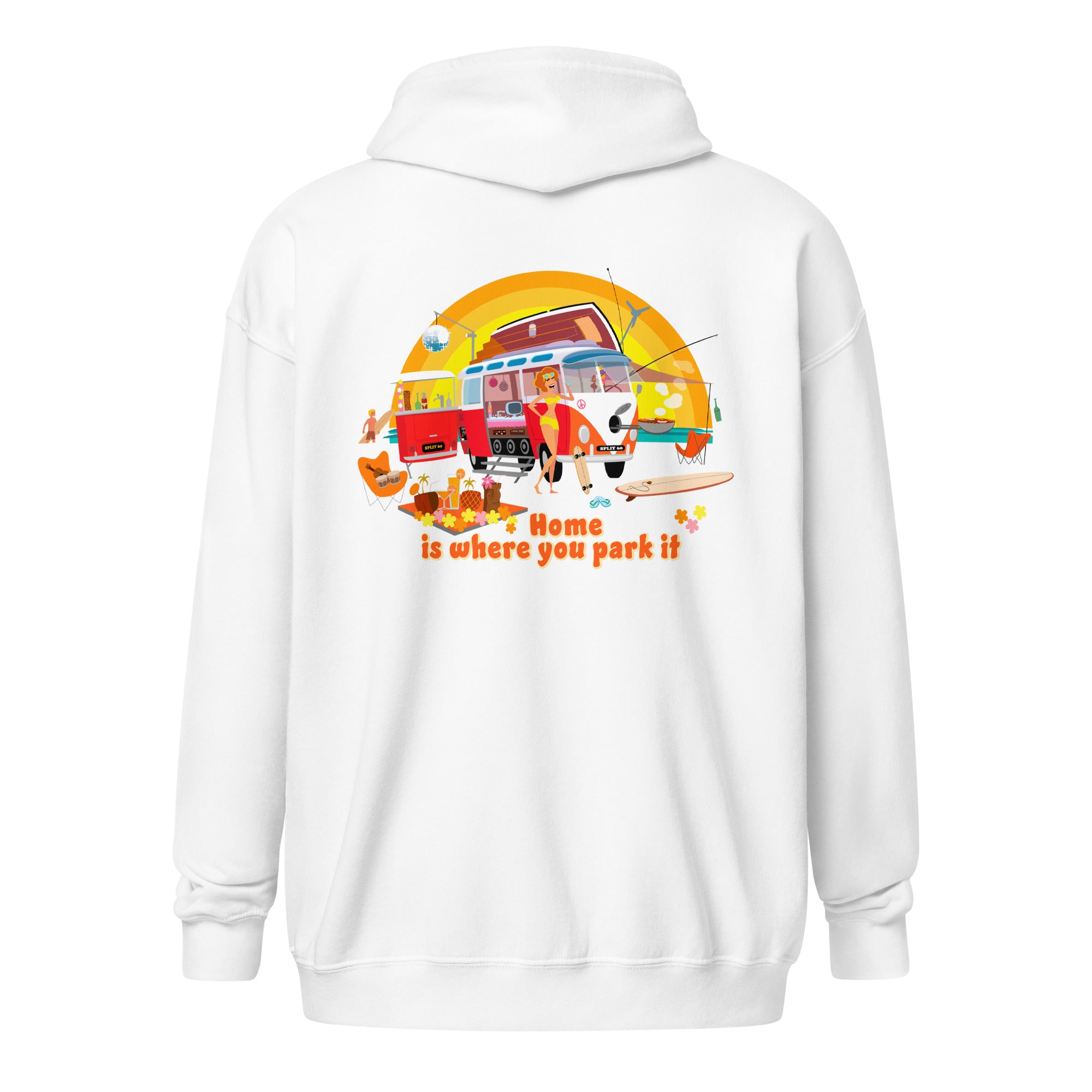 Unisex heavy blend zip hoodie Ultra Combi Home is where you park it