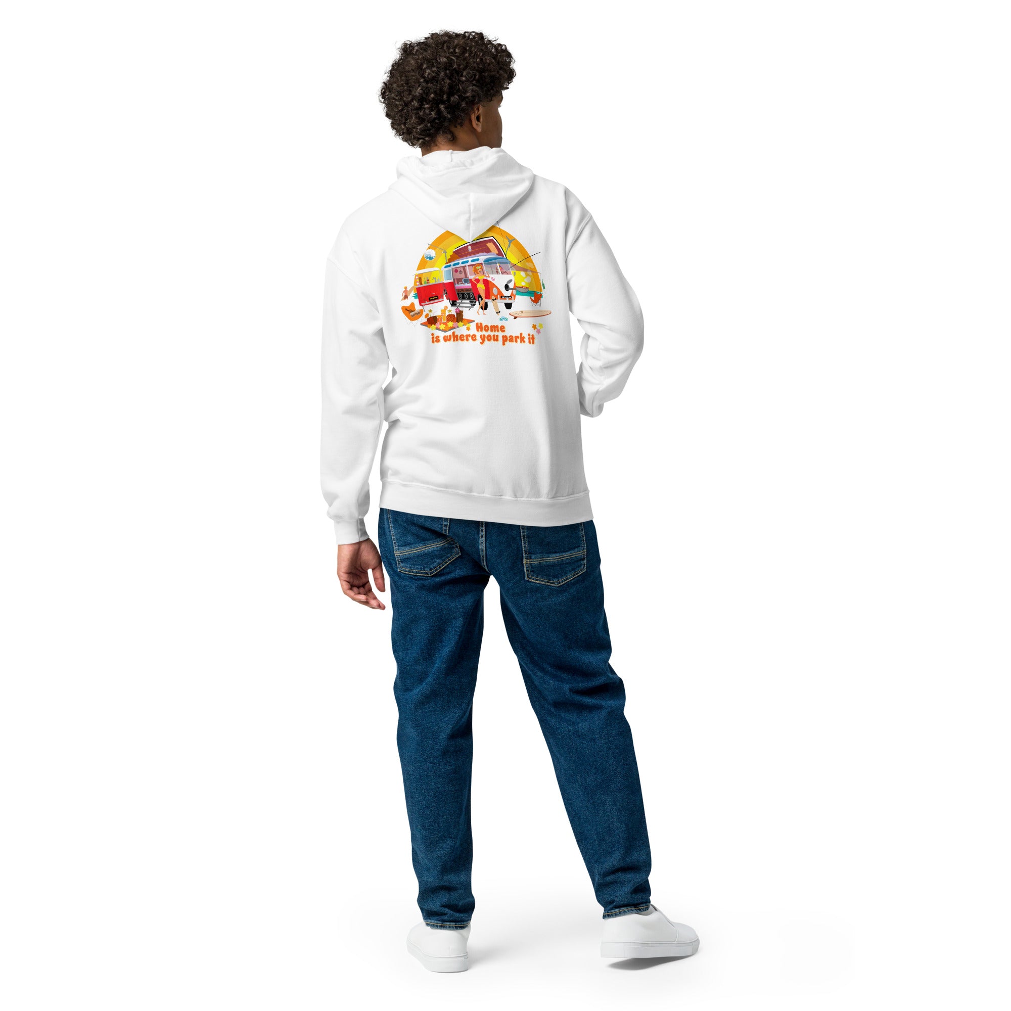 Unisex heavy blend zip hoodie Ultra Combi Home is where you park it