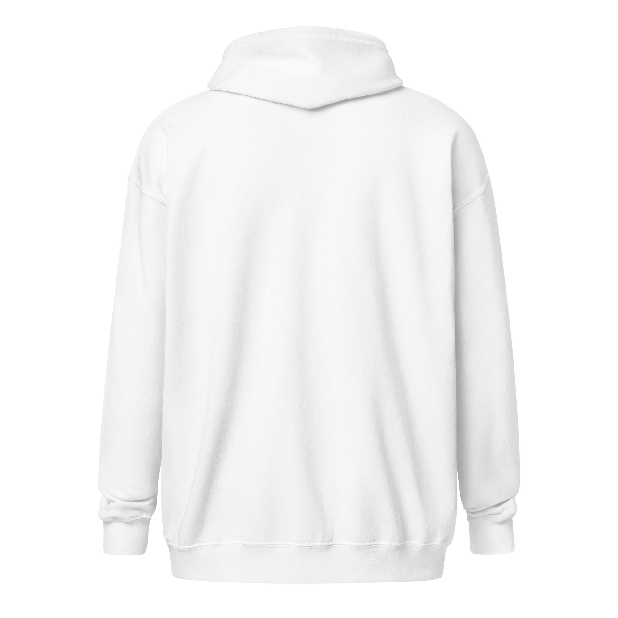 Unisex heavy blend zip hoodie Camperfan flamingo embroidered pattern