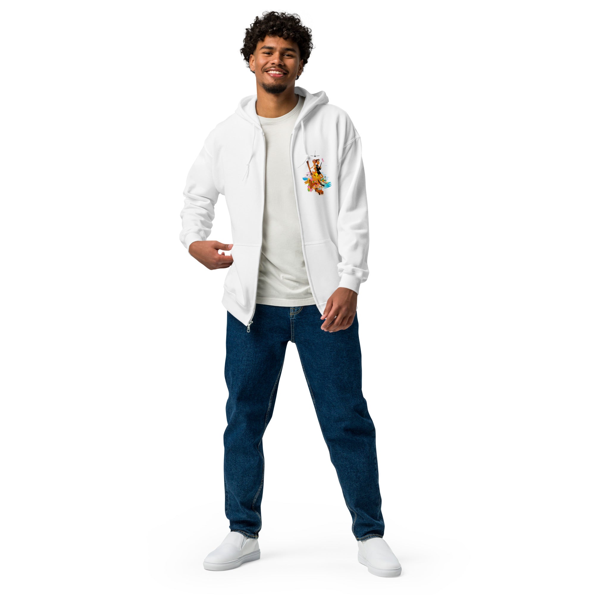 Sweat à capuche épais unisexe à fermeture éclair License to Chill Vamos a la Playa