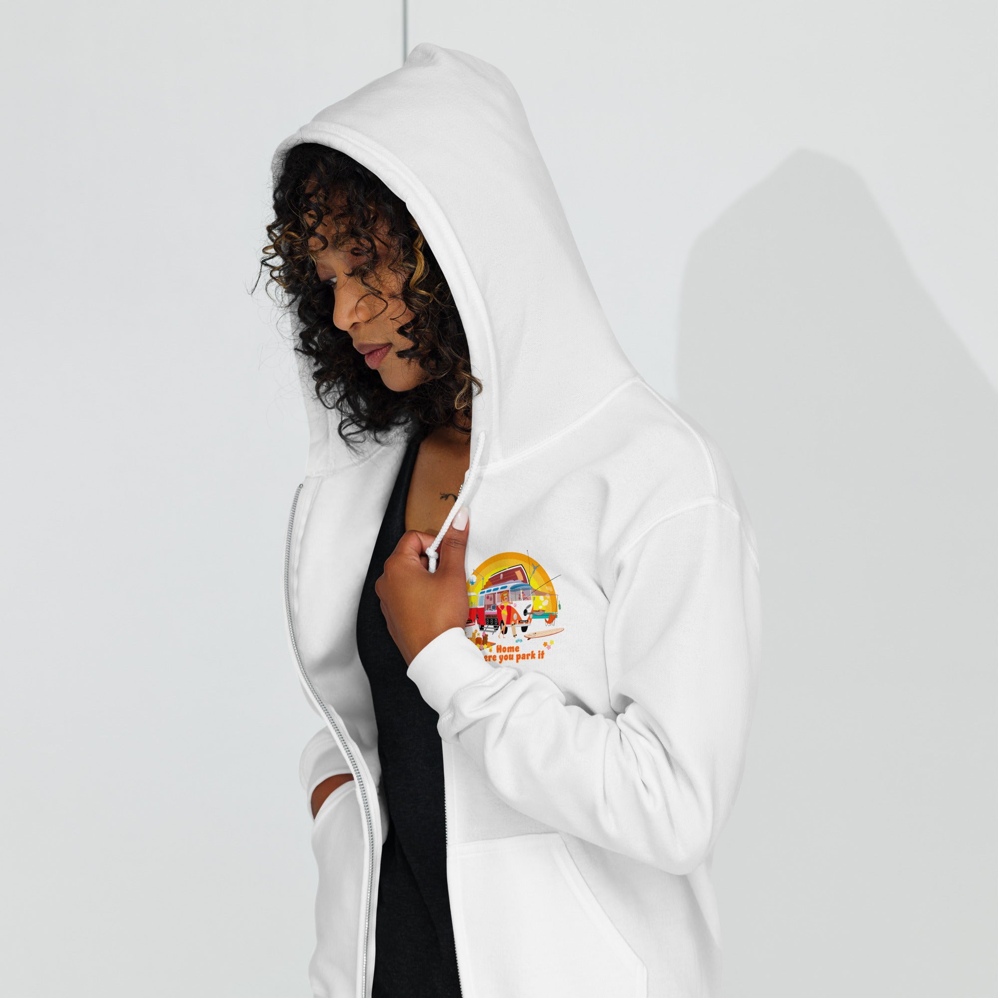Unisex heavy blend zip hoodie Ultra Combi Home is where you park it