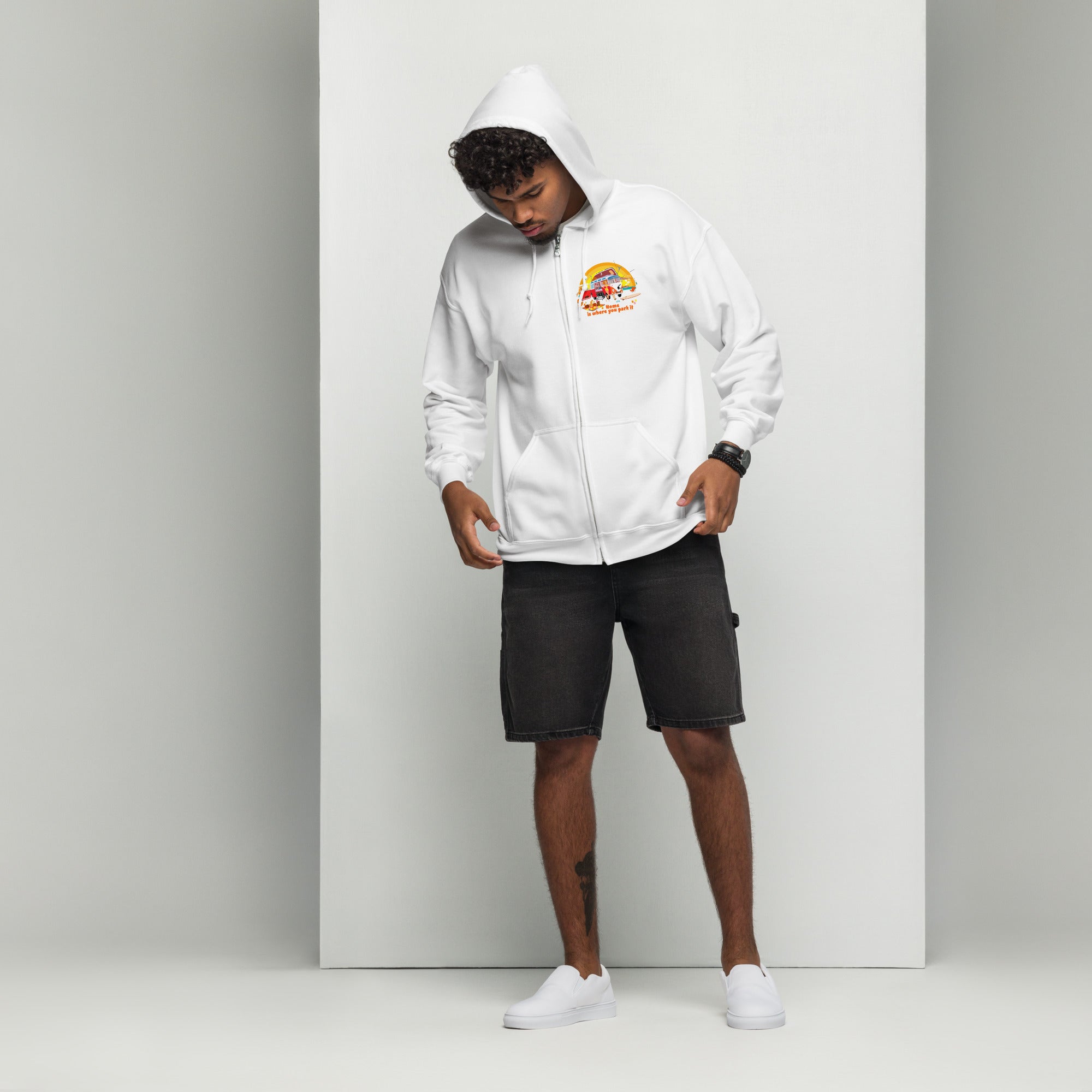 Unisex heavy blend zip hoodie Ultra Combi Home is where you park it