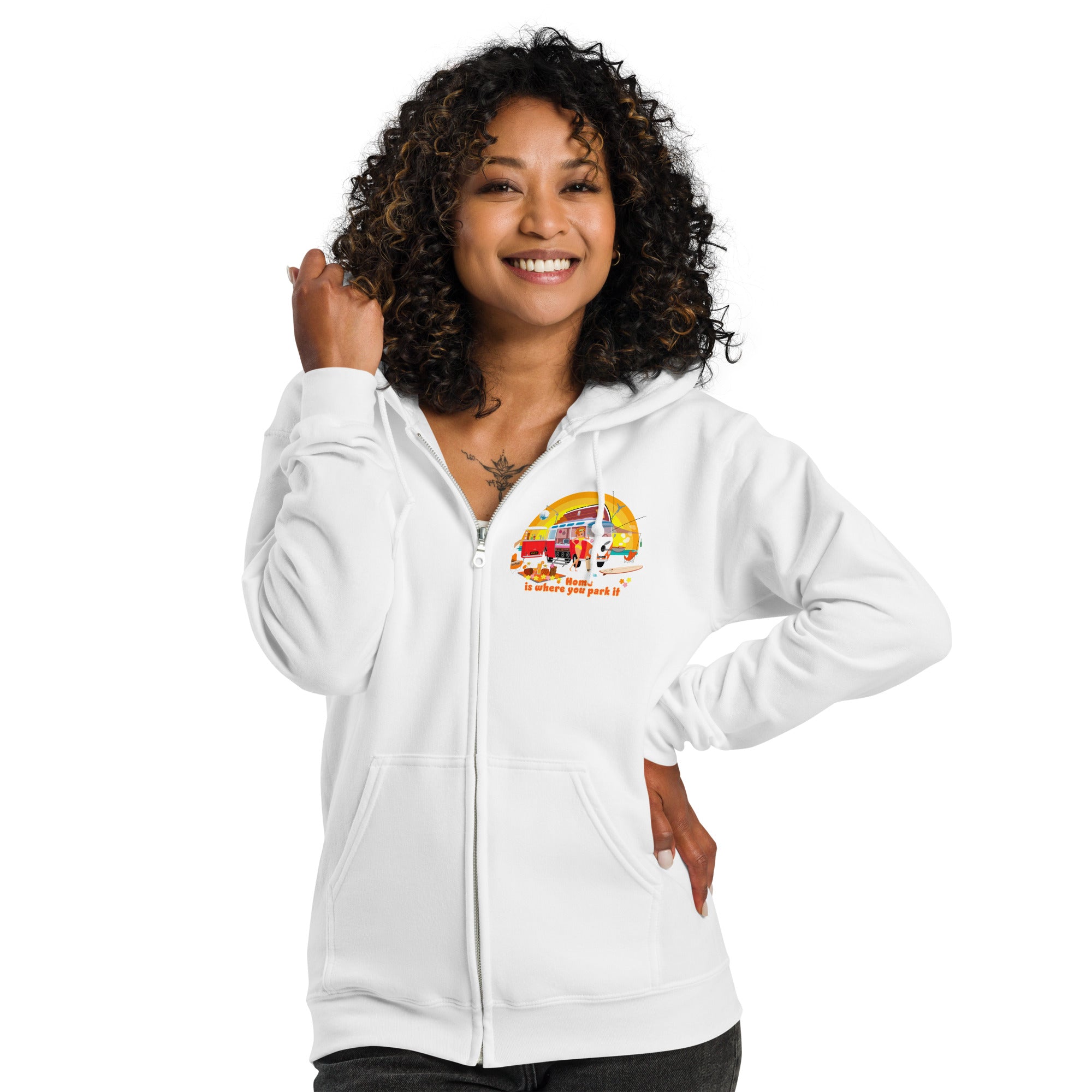 Unisex heavy blend zip hoodie Ultra Combi Home is where you park it