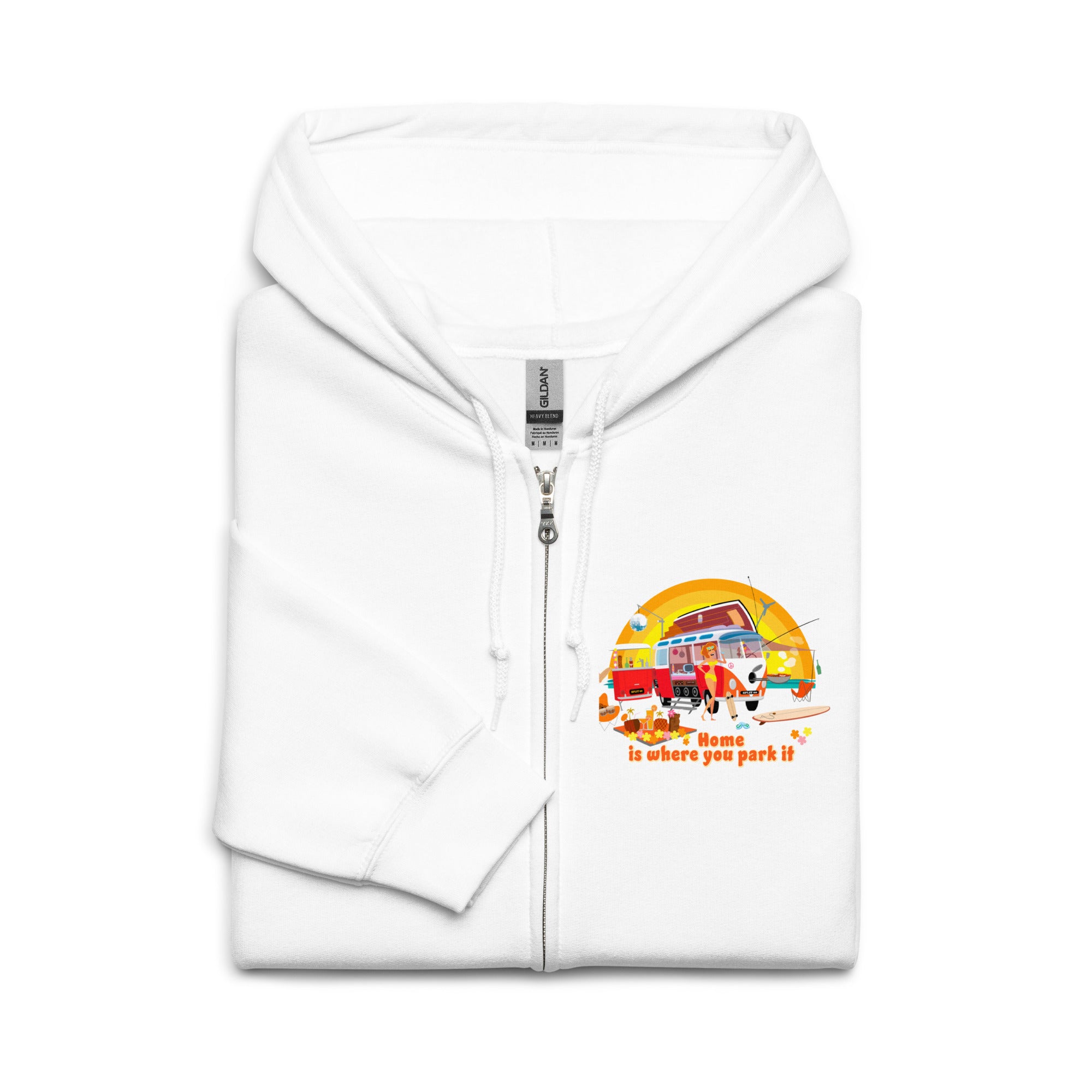 Unisex heavy blend zip hoodie Ultra Combi Home is where you park it
