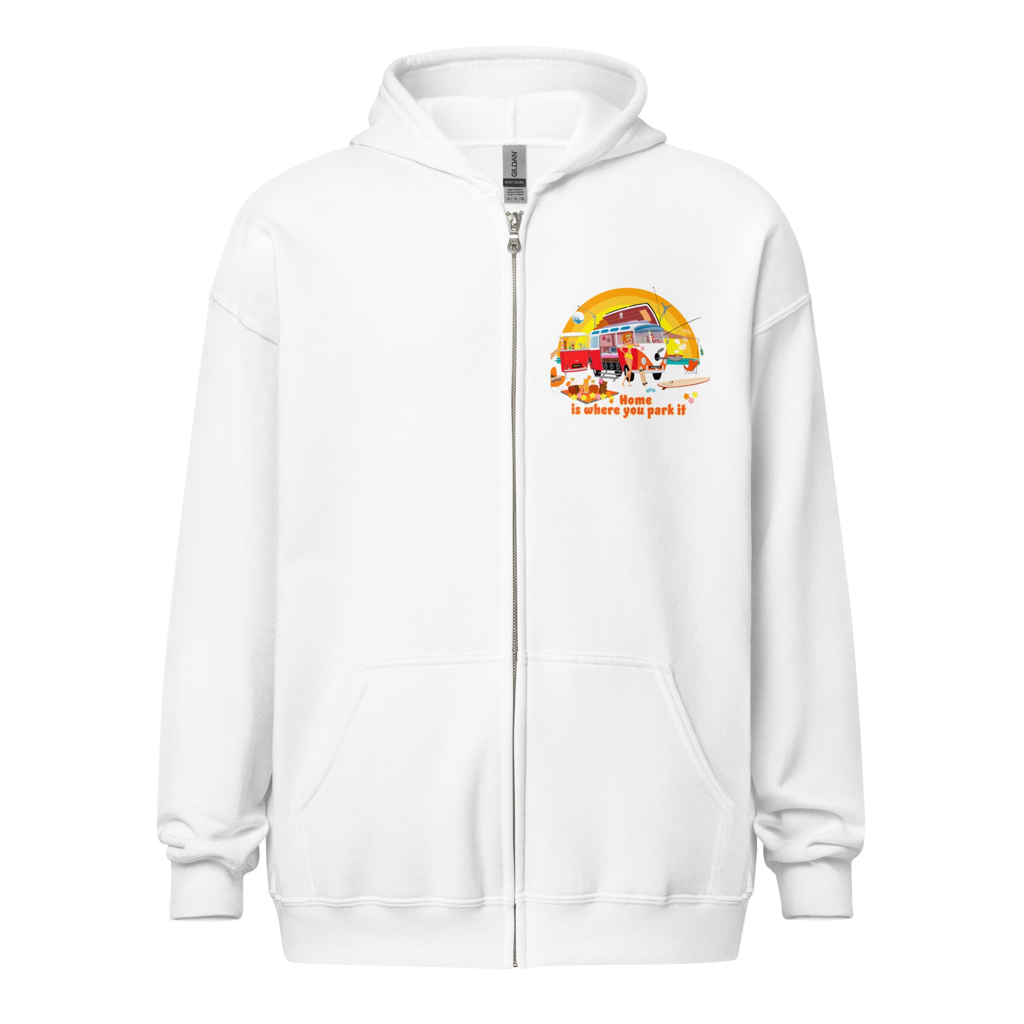 Unisex heavy blend zip hoodie Ultra Combi Home is where you park it