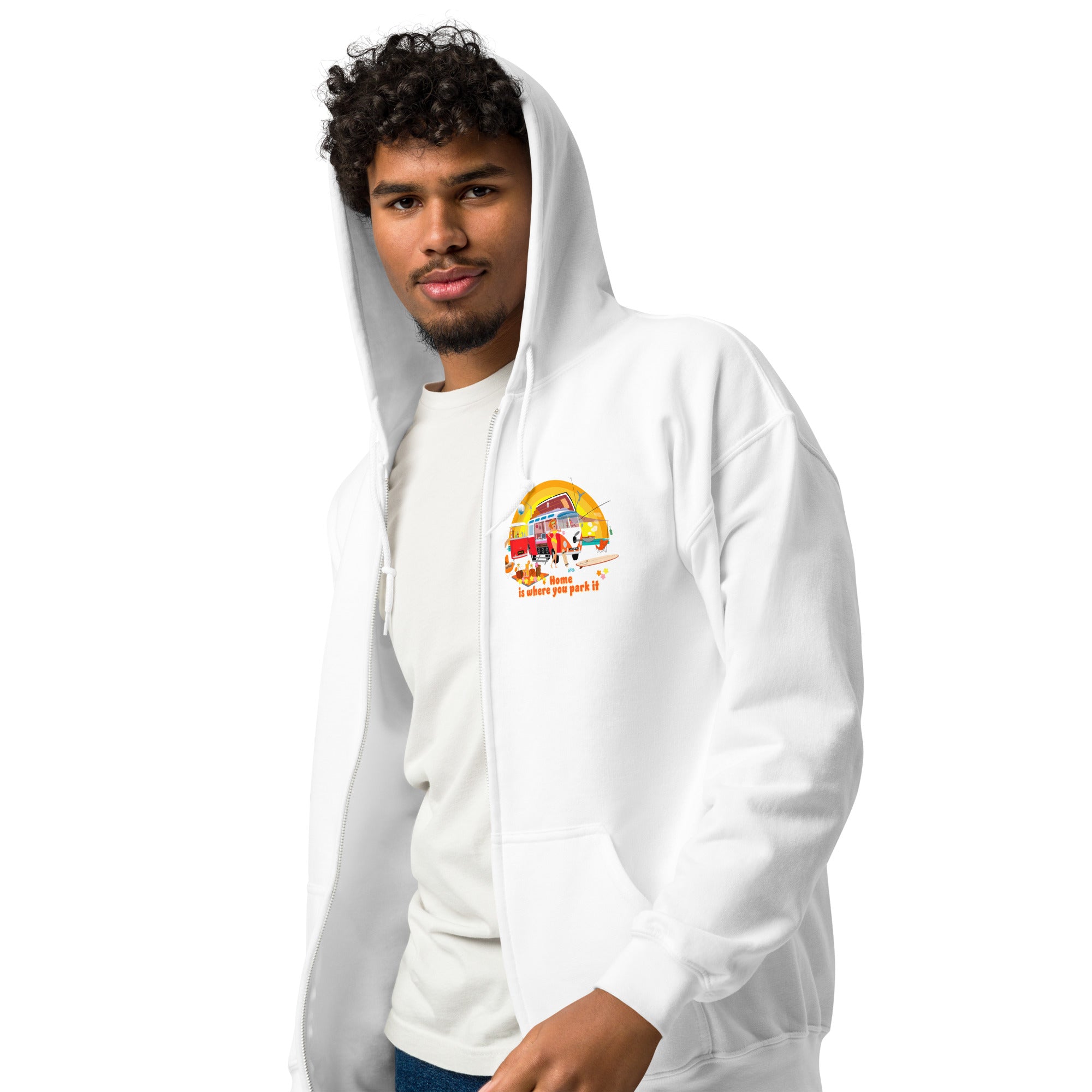 Unisex heavy blend zip hoodie Ultra Combi Home is where you park it