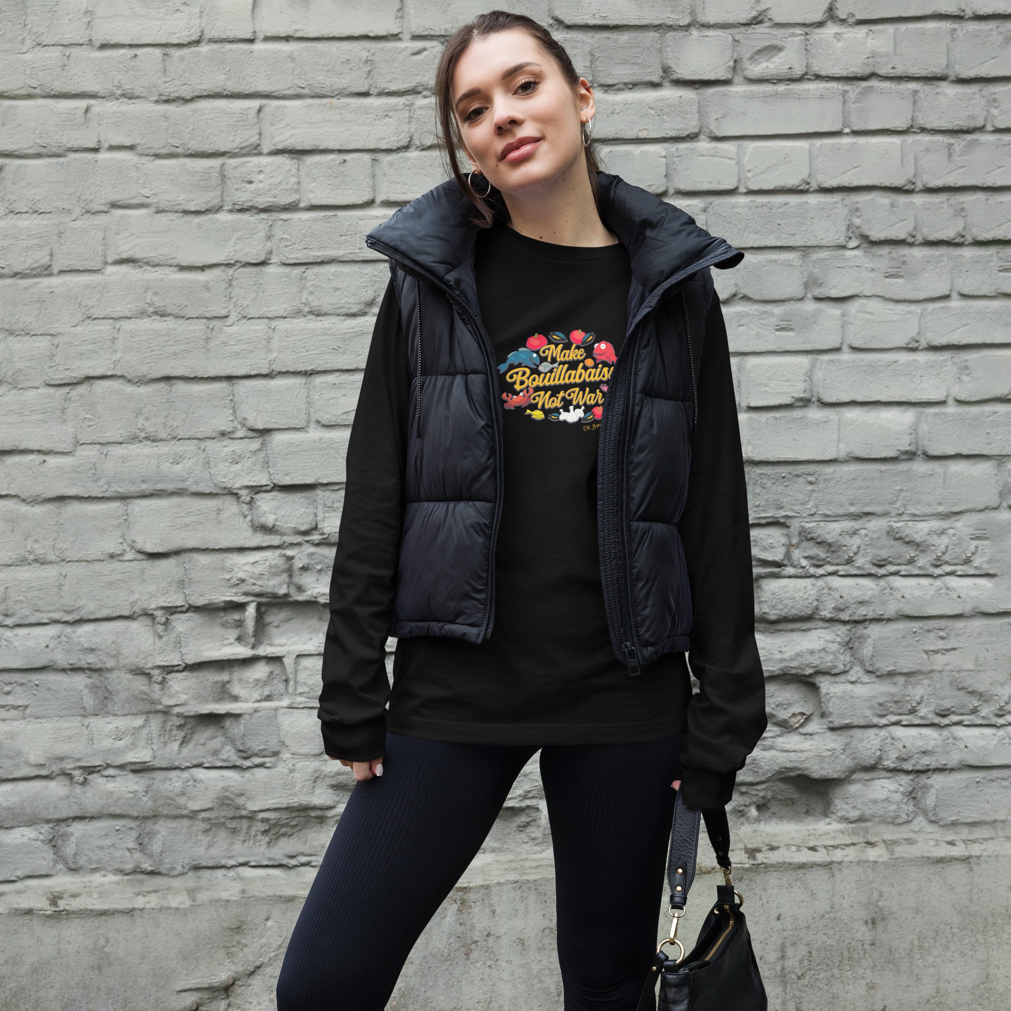 T-shirt unisexe à manches longues Make Bouillabaisse Not War