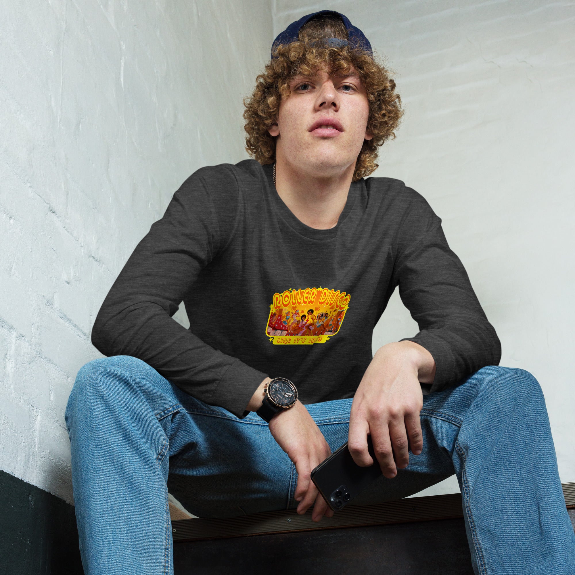 T-shirt unisexe à manches longues Roller Disco 1975