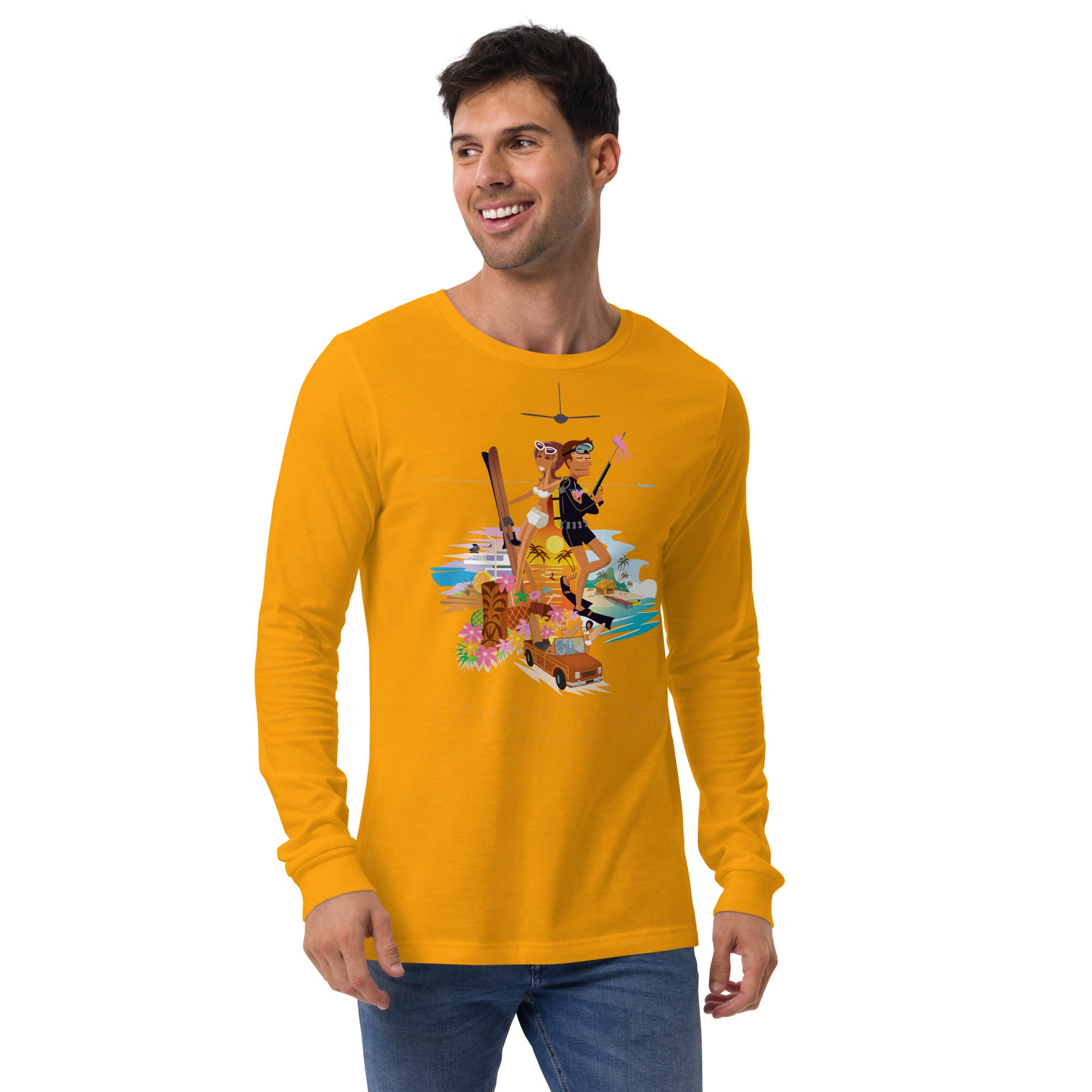 Unisex Long Sleeve Tee License to Chill Vamos a la Playa