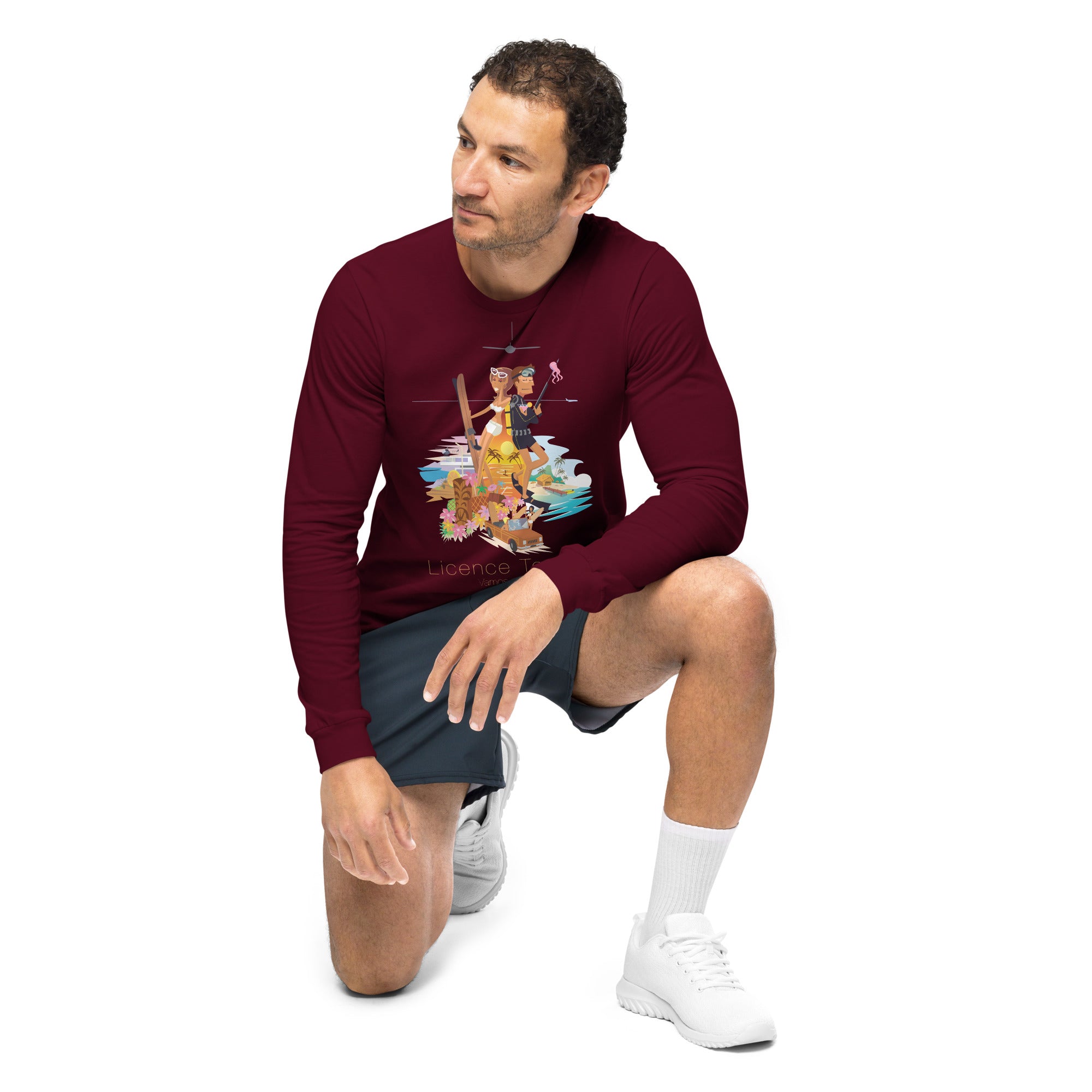 Unisex Long Sleeve Tee License to Chill Vamos a la Playa