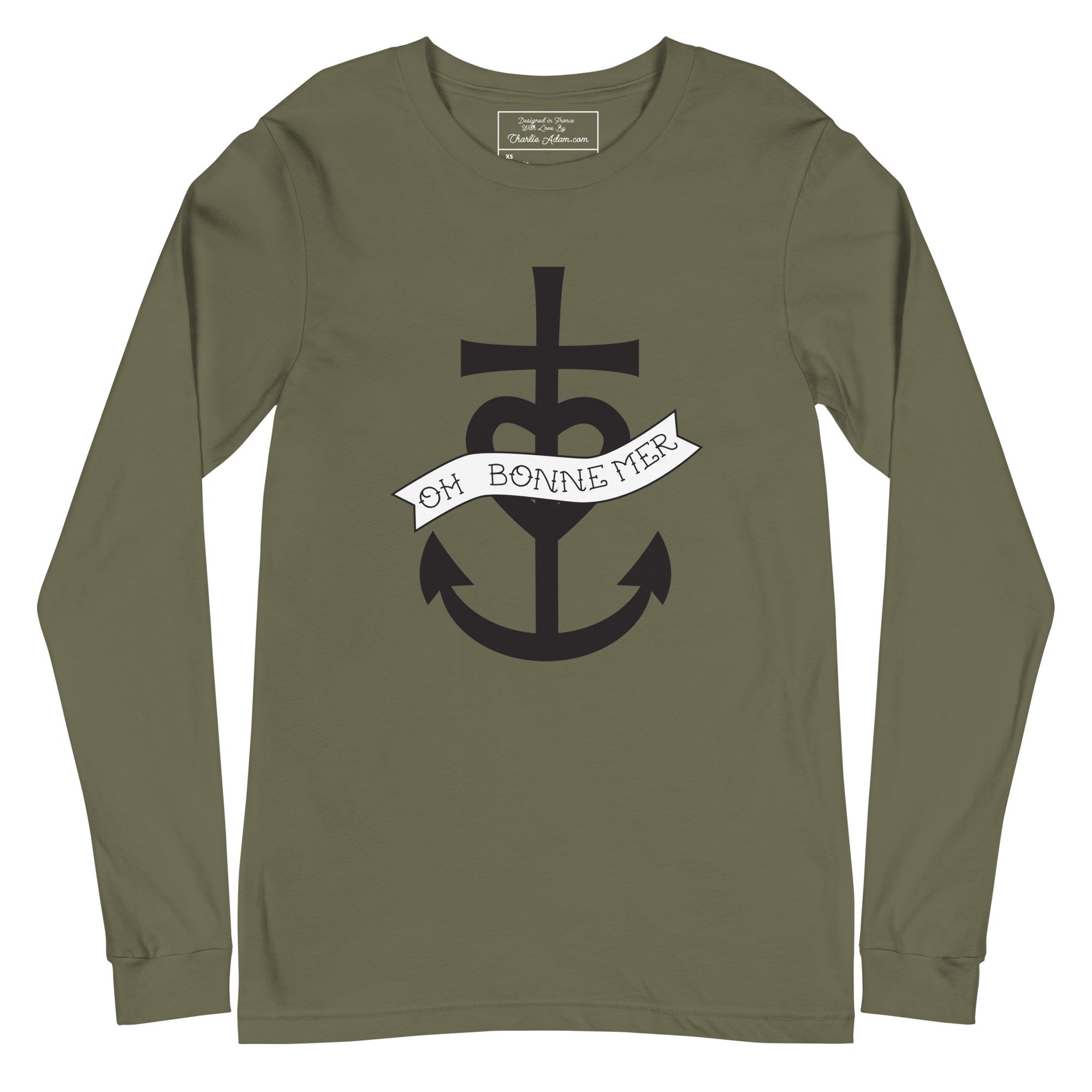 Unisex Long Sleeve Tee Oh Bonne Mer 1 large pattern