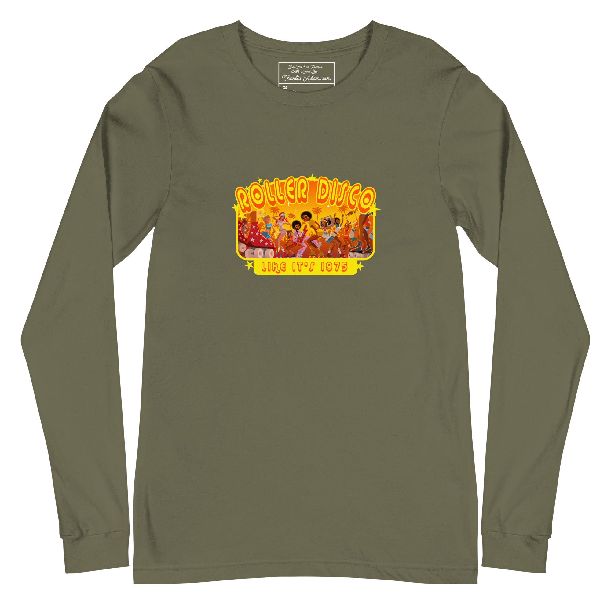 T-shirt unisexe à manches longues Roller Disco 1975