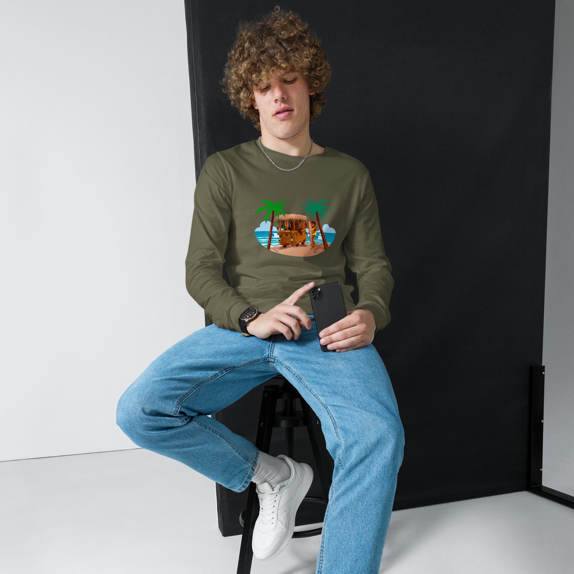 Unisex Long Sleeve Tee Tiki Kombi