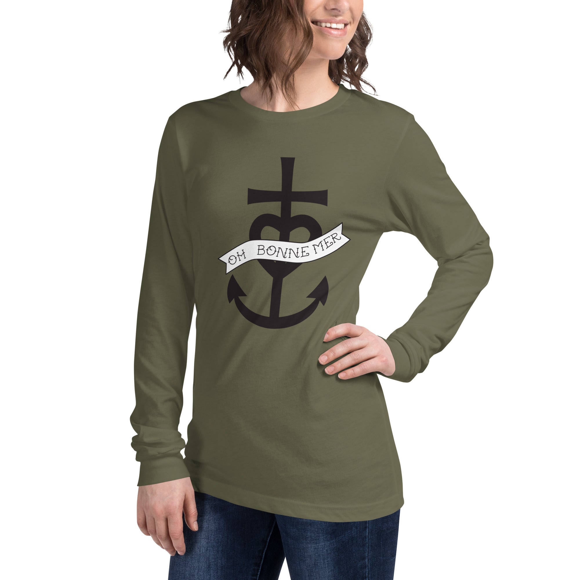 Unisex Long Sleeve Tee Oh Bonne Mer 1 large pattern
