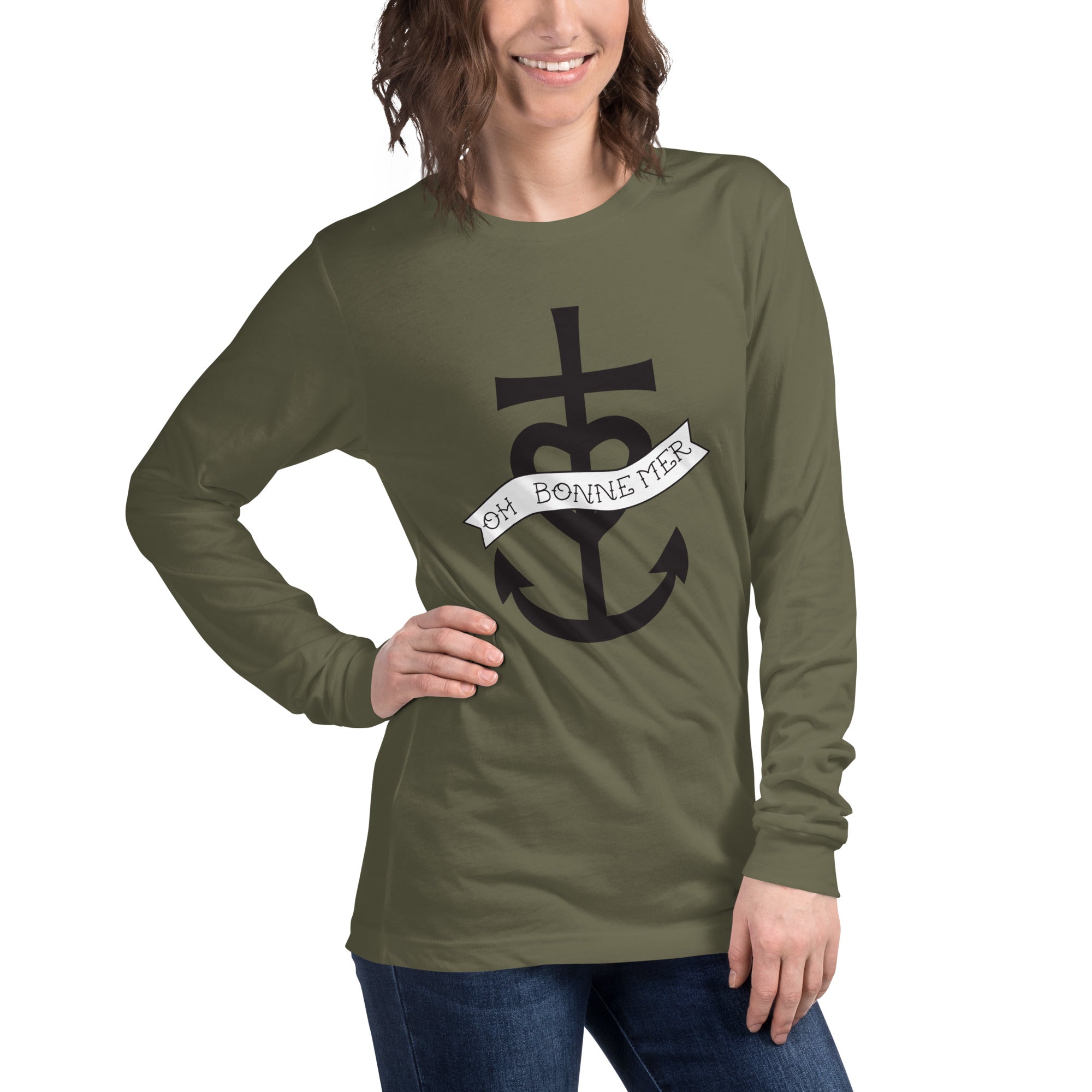 Unisex Long Sleeve Tee Oh Bonne Mer 1 large pattern