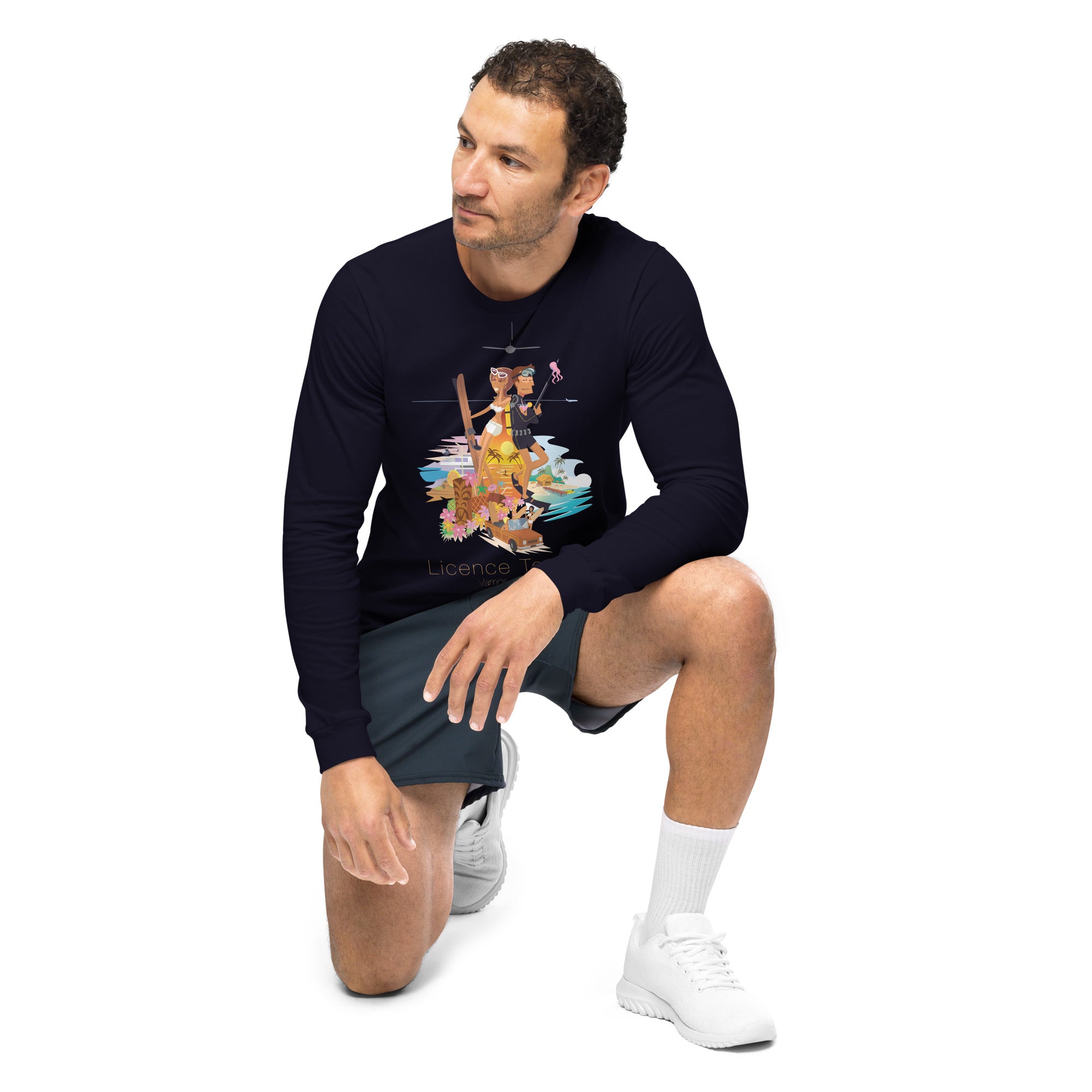 Unisex Long Sleeve Tee License to Chill Vamos a la Playa