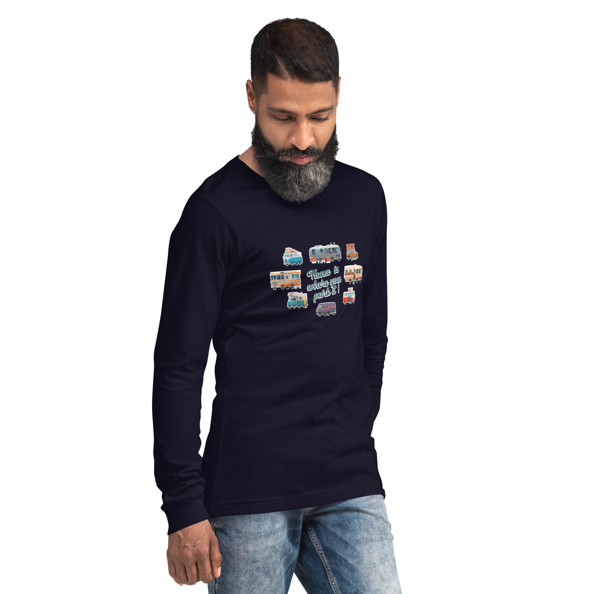 T-shirt unisexe à manches longues Square Vintage Campers