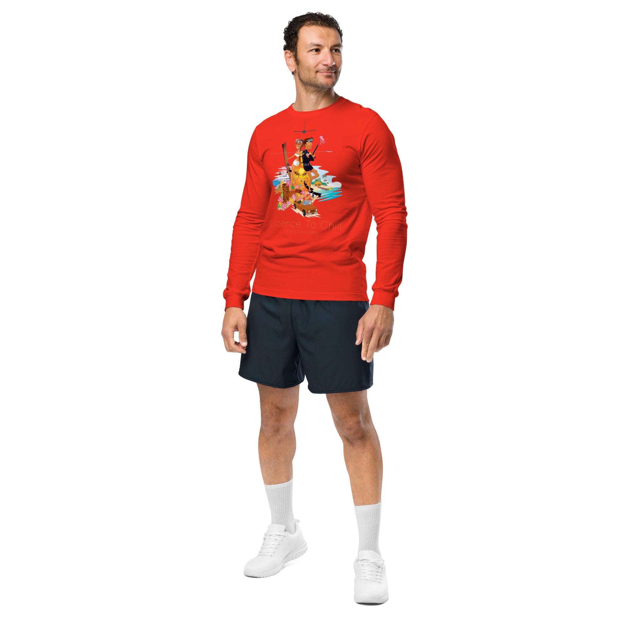 Unisex Long Sleeve Tee License to Chill Vamos a la Playa