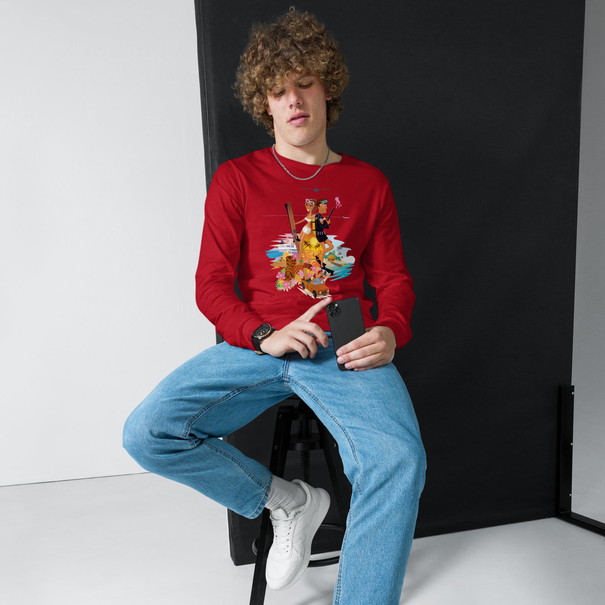 Unisex Long Sleeve Tee License to Chill Vamos a la Playa