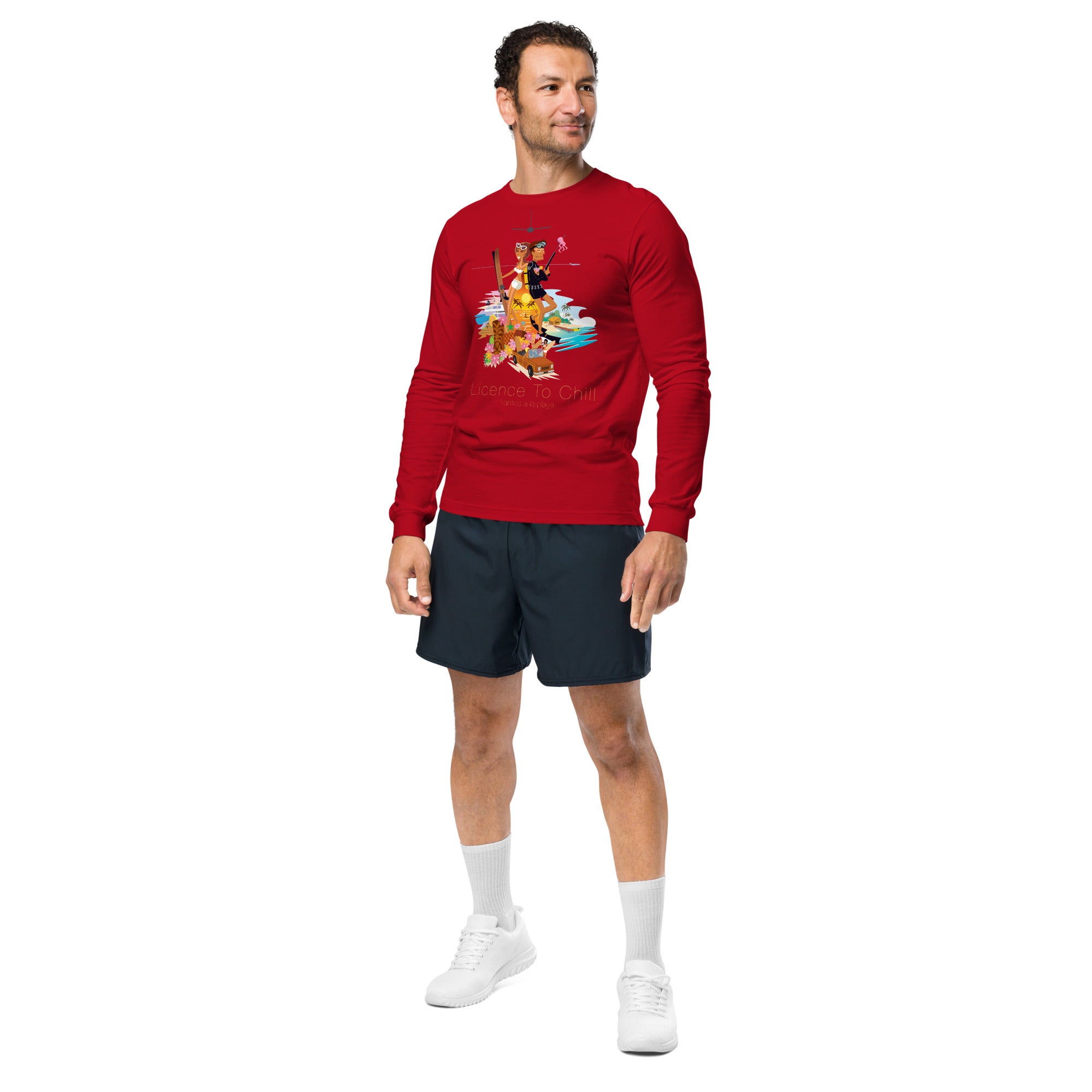 Unisex Long Sleeve Tee License to Chill Vamos a la Playa