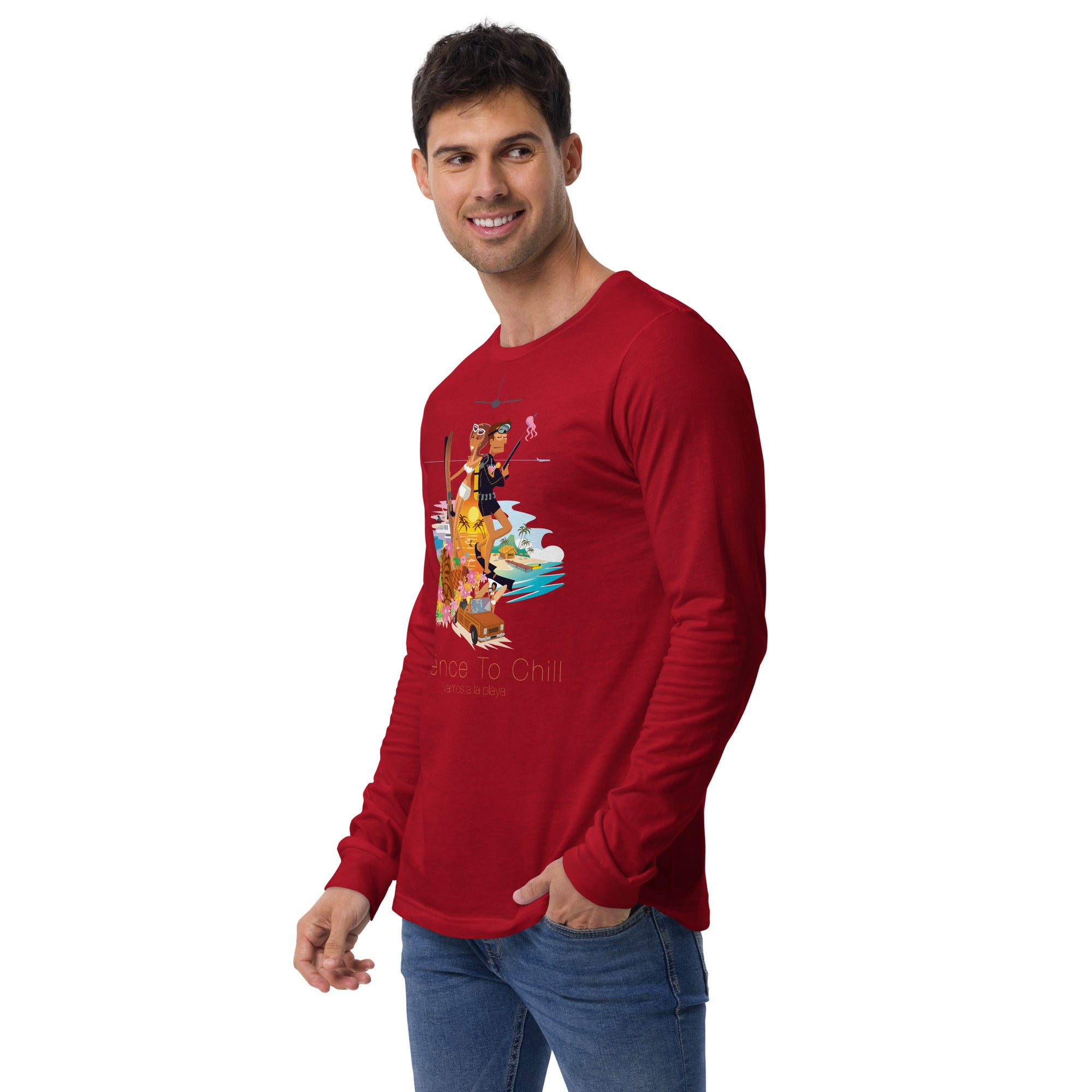 Unisex Long Sleeve Tee License to Chill Vamos a la Playa