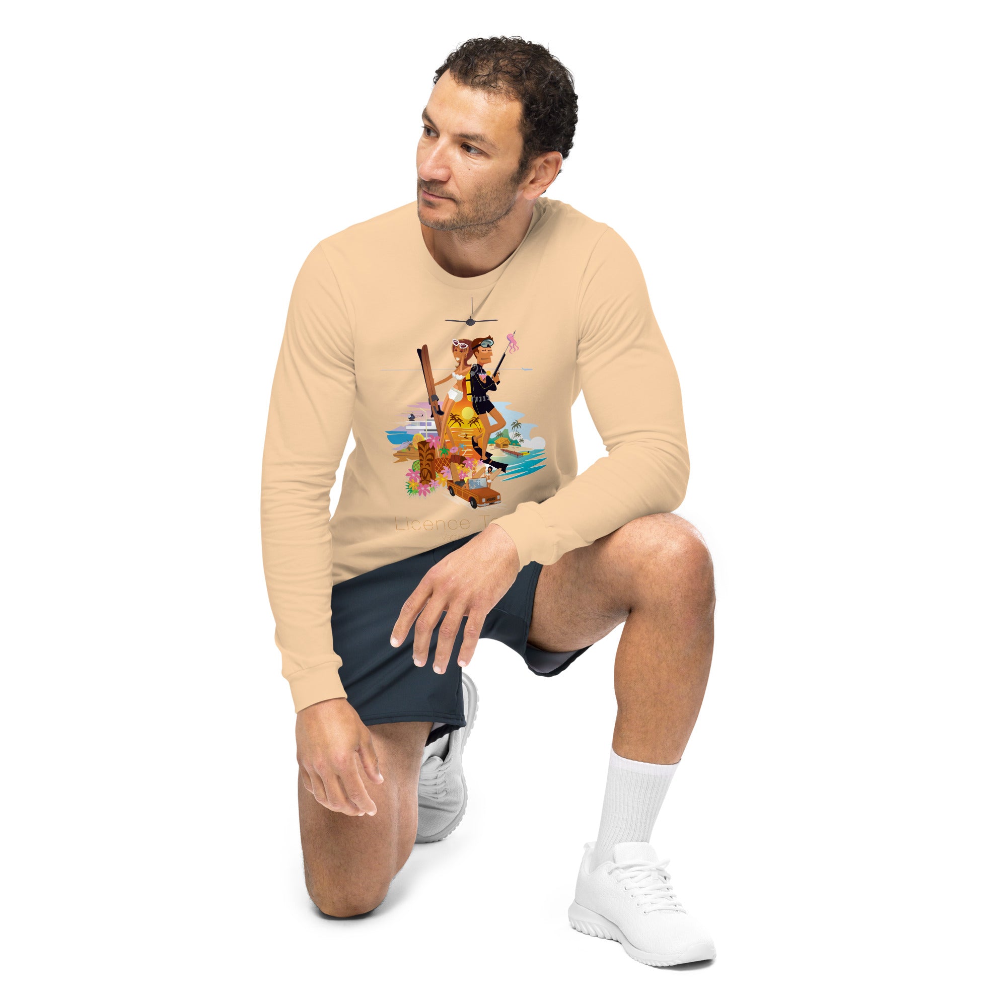 Unisex Long Sleeve Tee License to Chill Vamos a la Playa