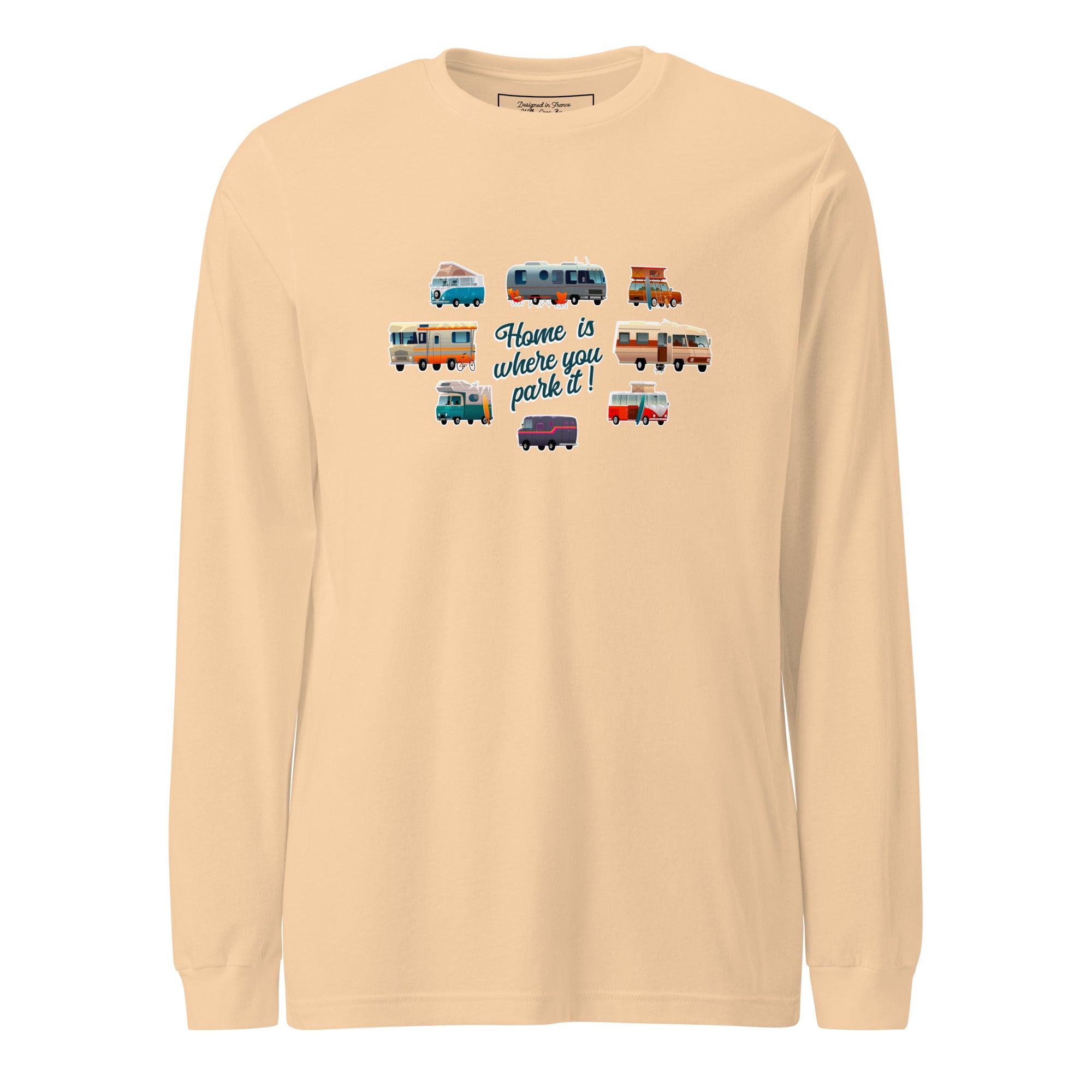 T-shirt unisexe à manches longues Square Vintage Campers