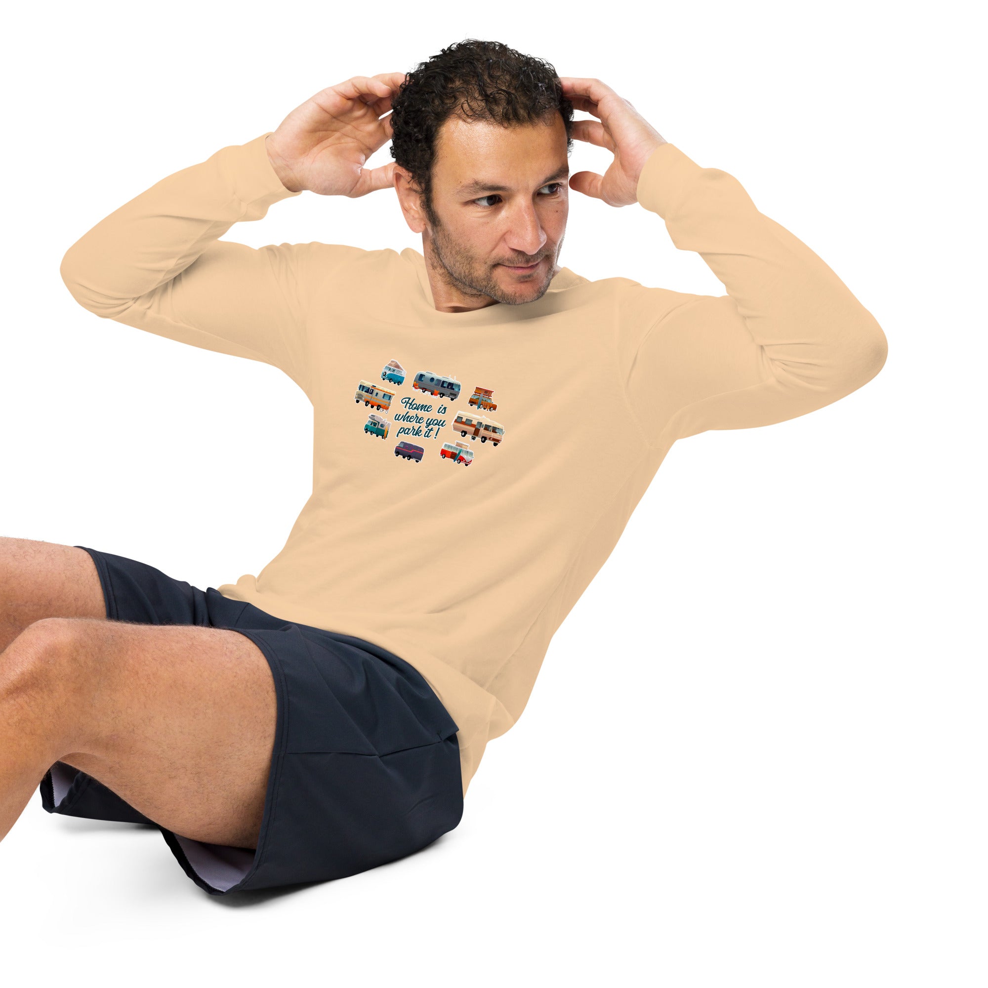 T-shirt unisexe à manches longues Square Vintage Campers