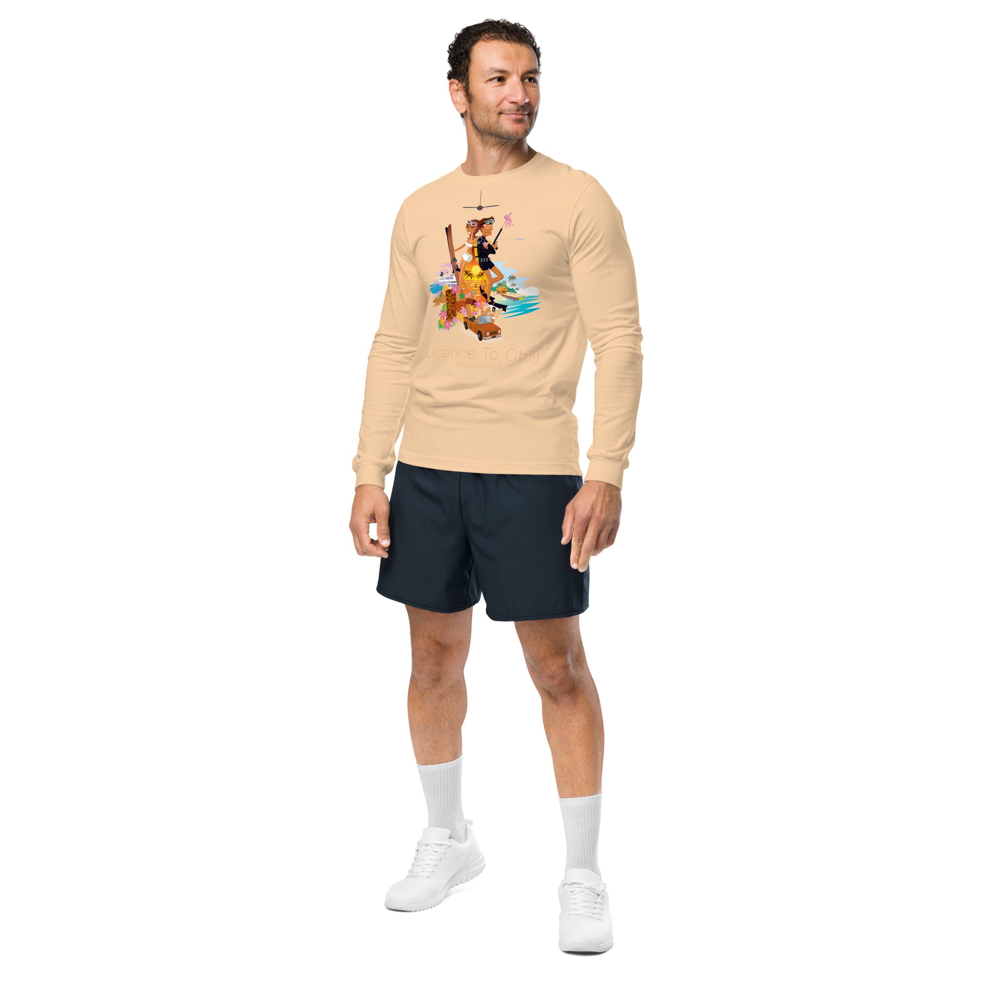 Unisex Long Sleeve Tee License to Chill Vamos a la Playa
