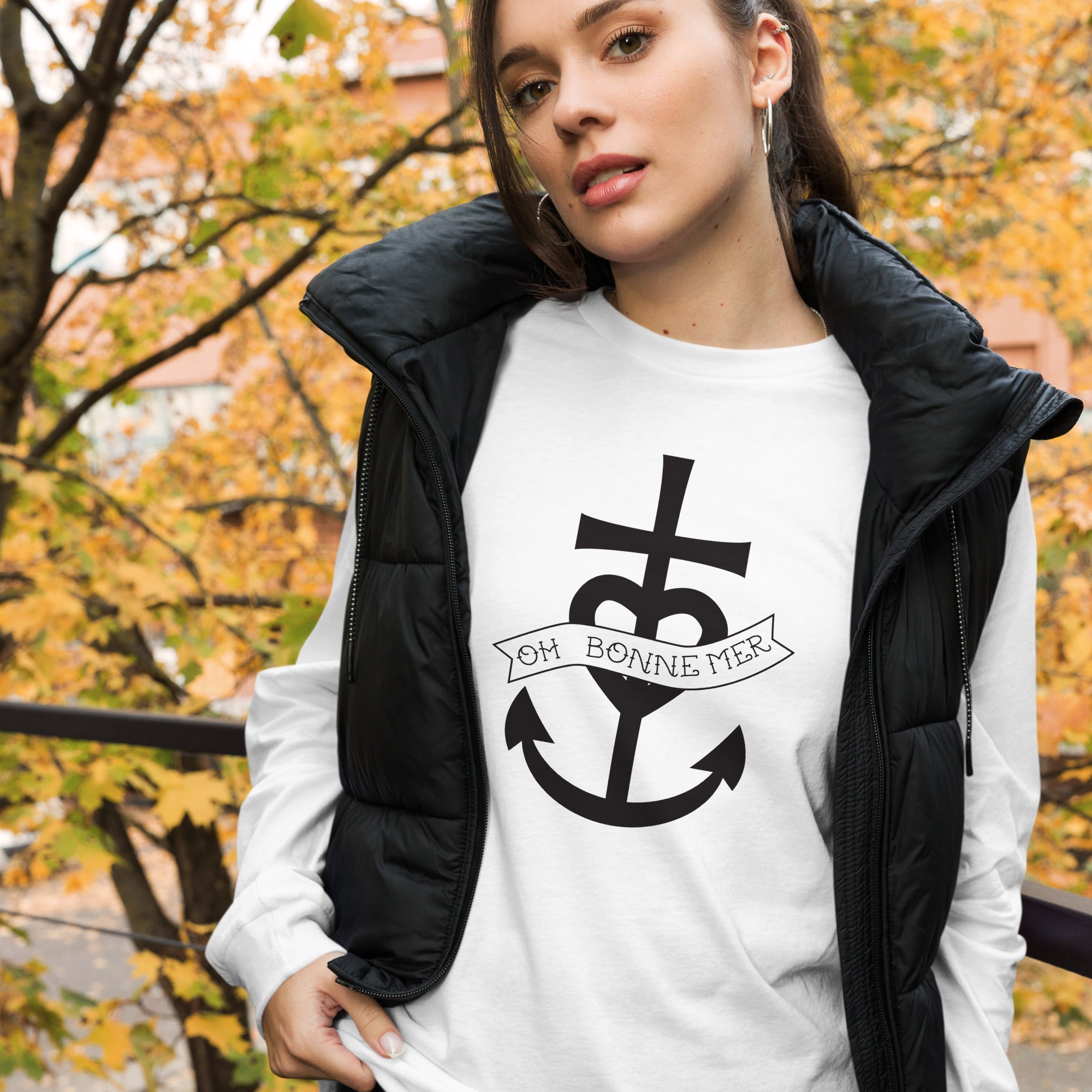 Unisex Long Sleeve Tee Oh Bonne Mer 1 large pattern
