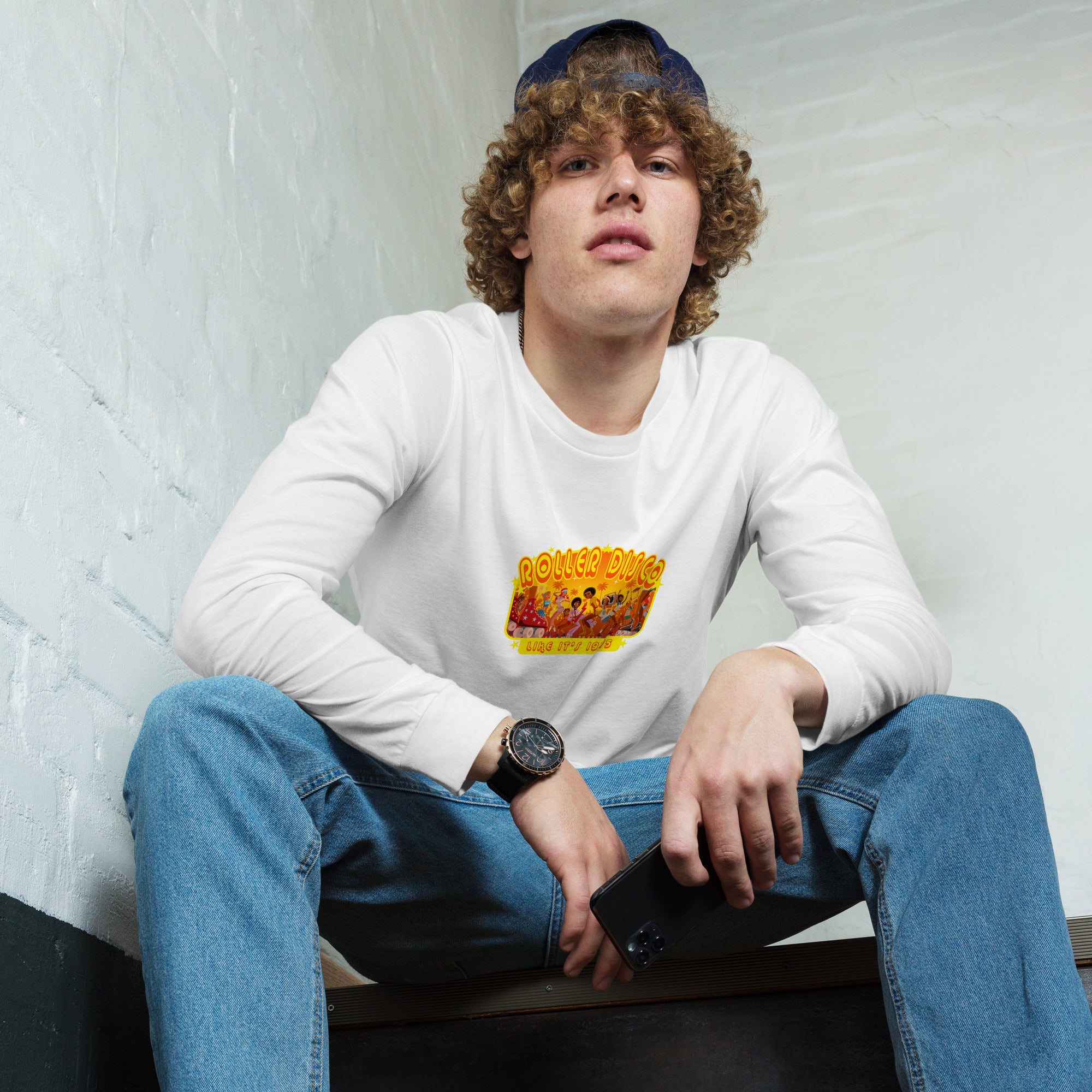 T-shirt unisexe à manches longues Roller Disco 1975