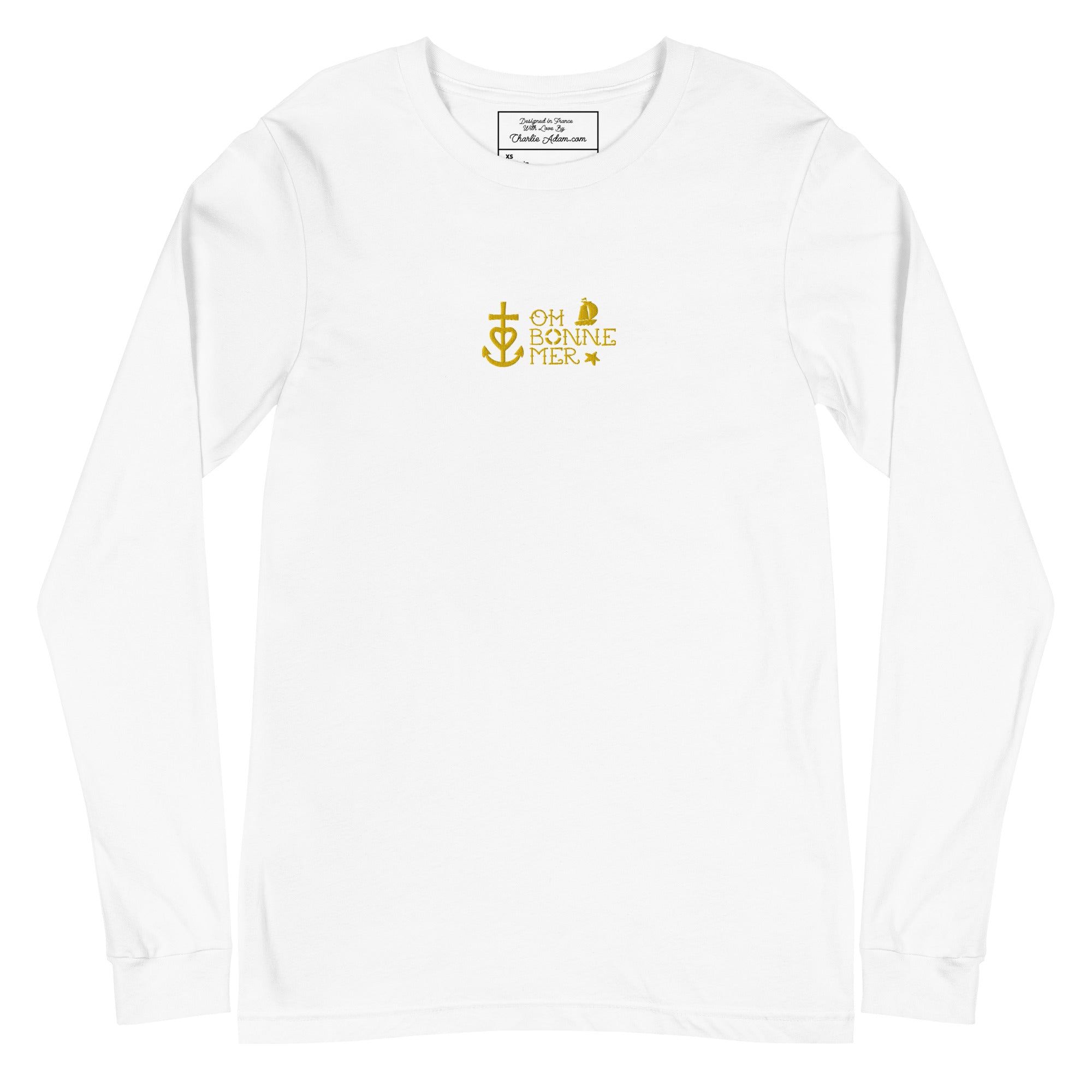 T-shirt unisexe à manches longues Oh Bonne Mer 2 brodé