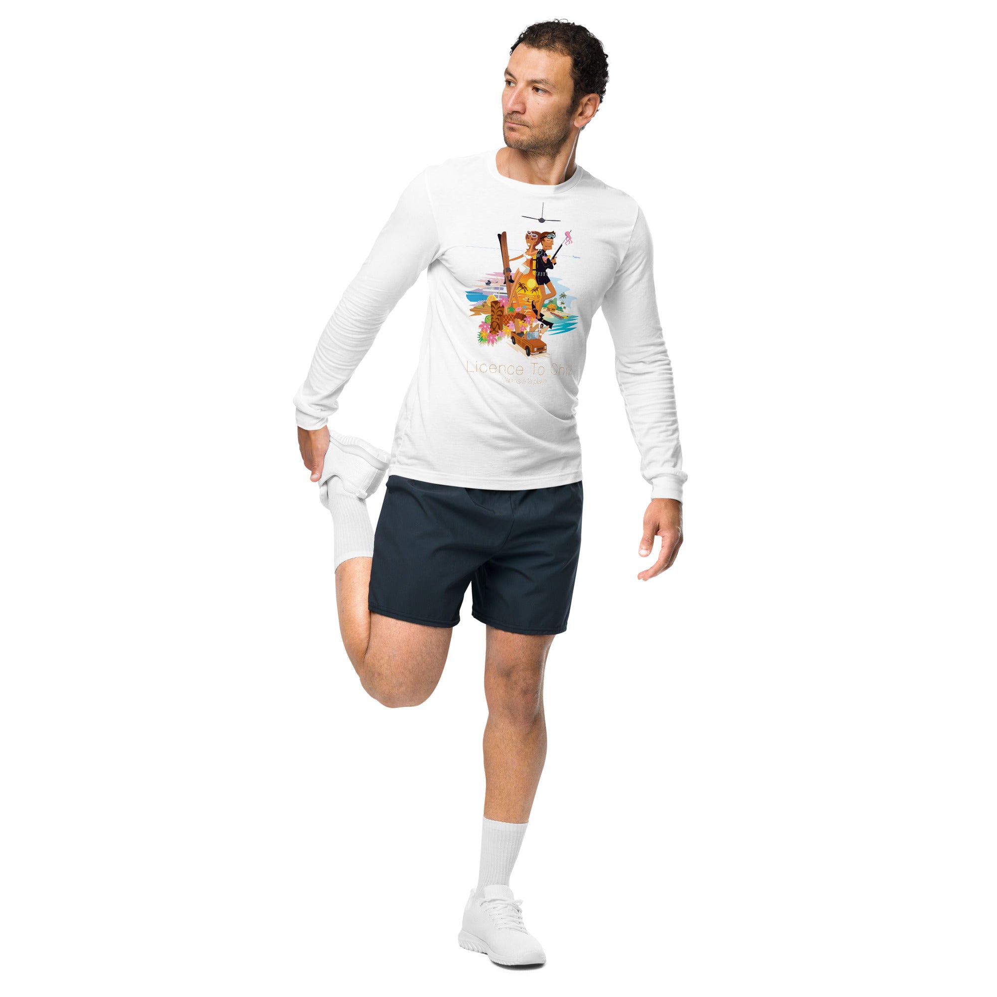 Unisex Long Sleeve Tee License to Chill Vamos a la Playa