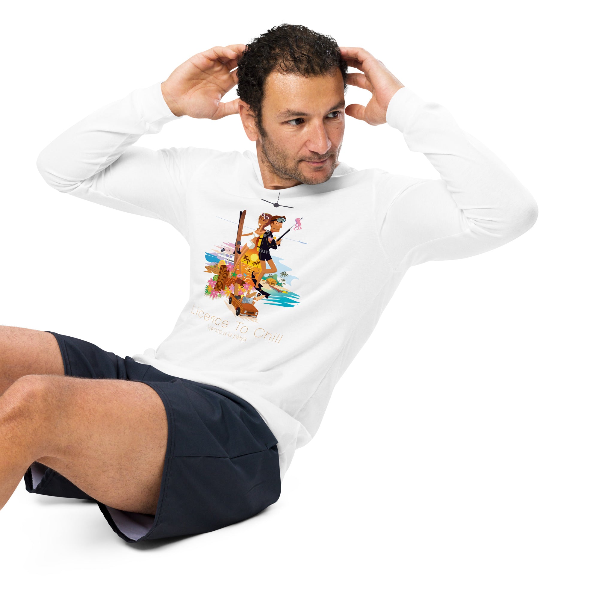 Unisex Long Sleeve Tee License to Chill Vamos a la Playa