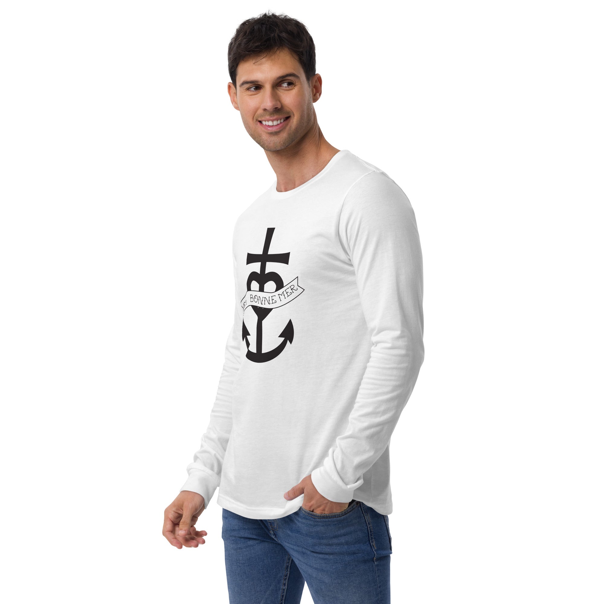 Unisex Long Sleeve Tee Oh Bonne Mer 1 large pattern