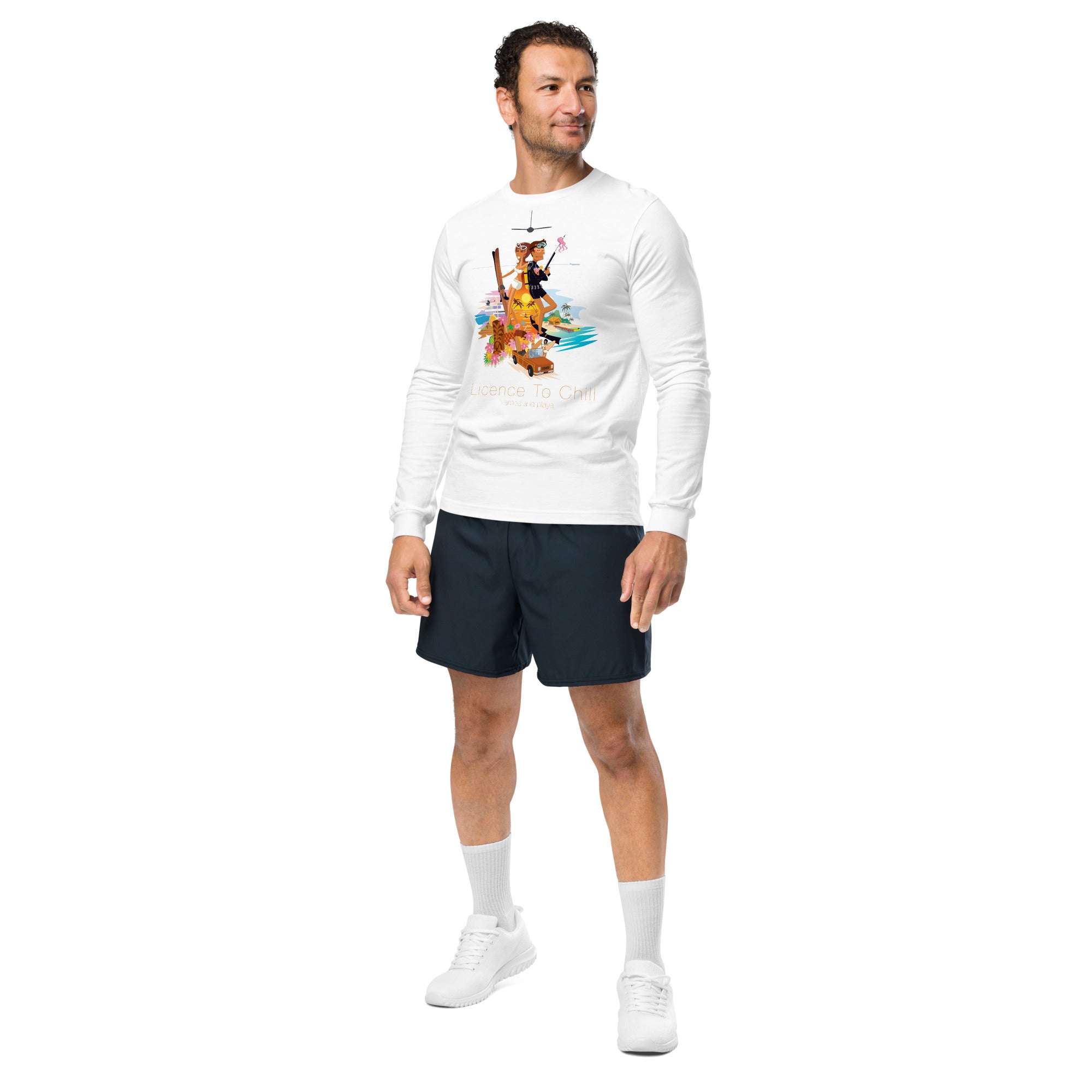 Unisex Long Sleeve Tee License to Chill Vamos a la Playa