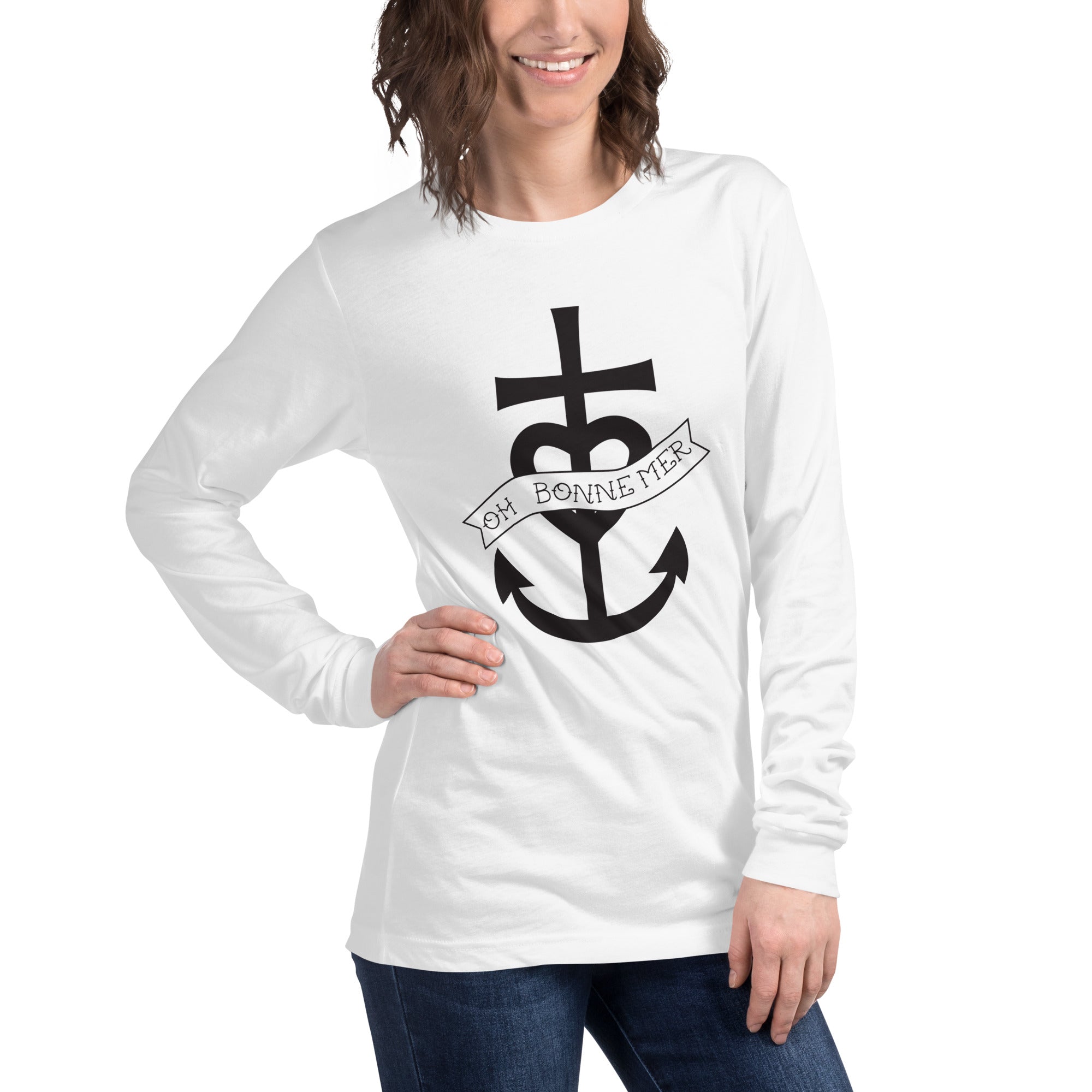 Unisex Long Sleeve Tee Oh Bonne Mer 1 large pattern