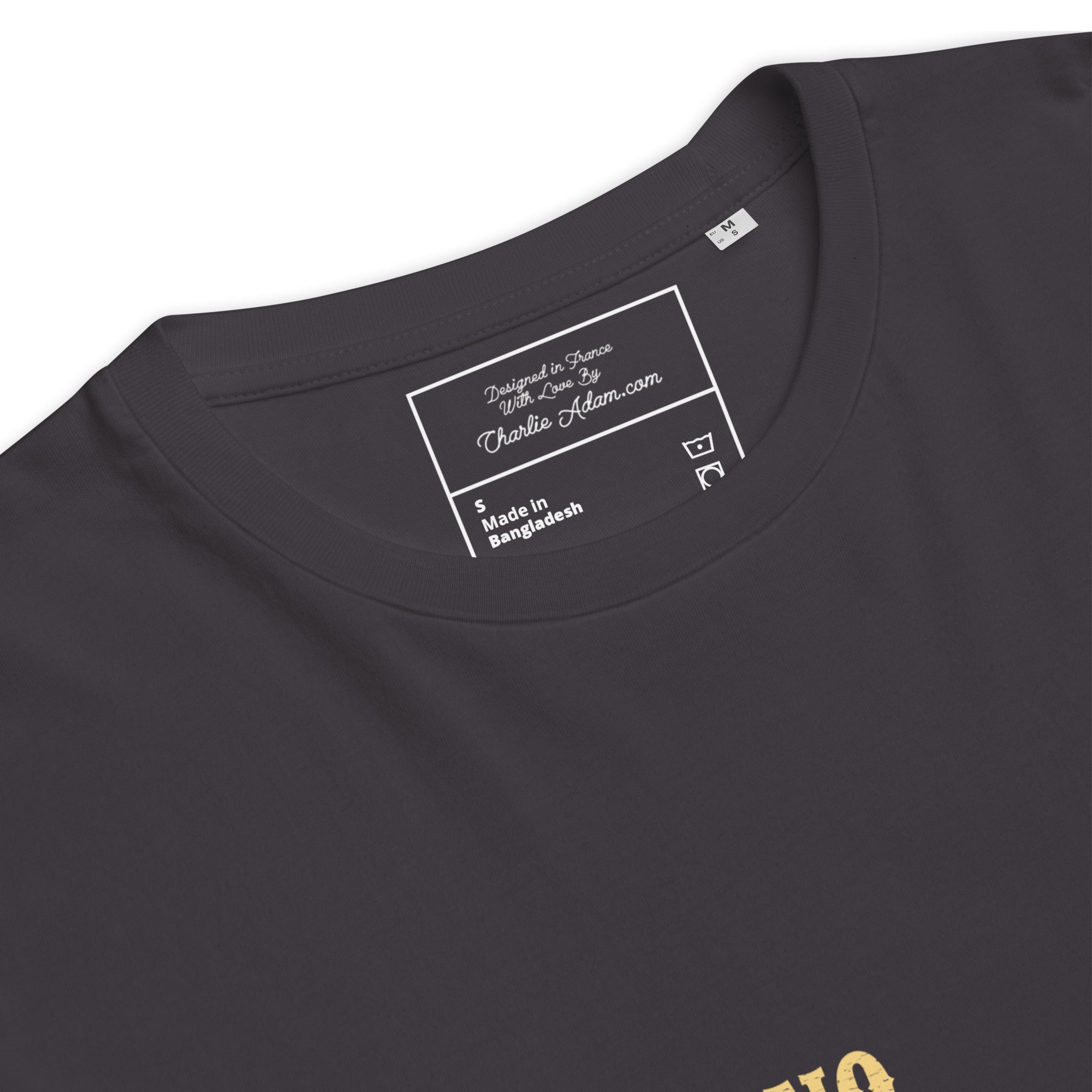 T-shirt unisexe en coton biologique No Skiboots on Dancefloor texte clair