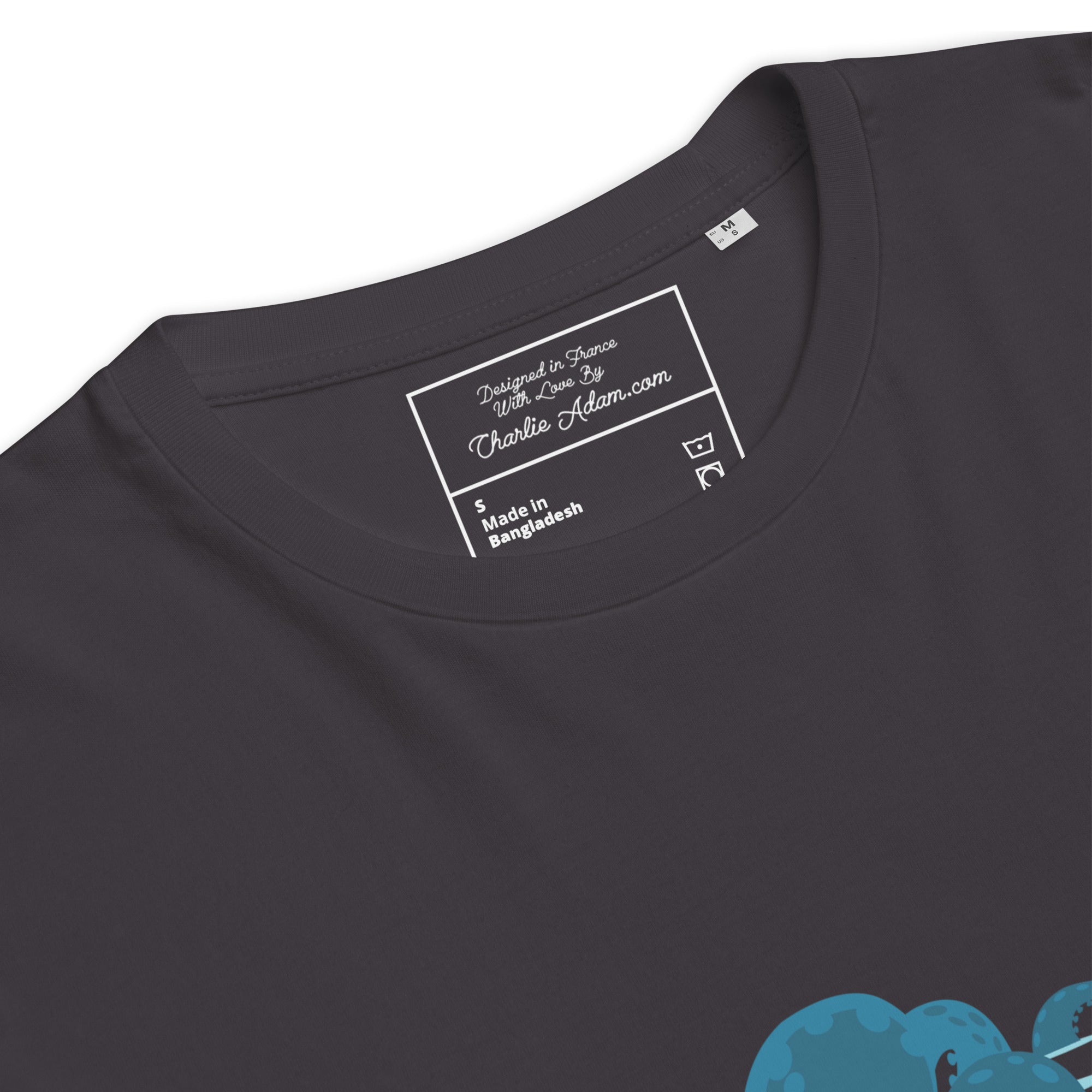 Unisex organic cotton t-shirt Octopus Blue