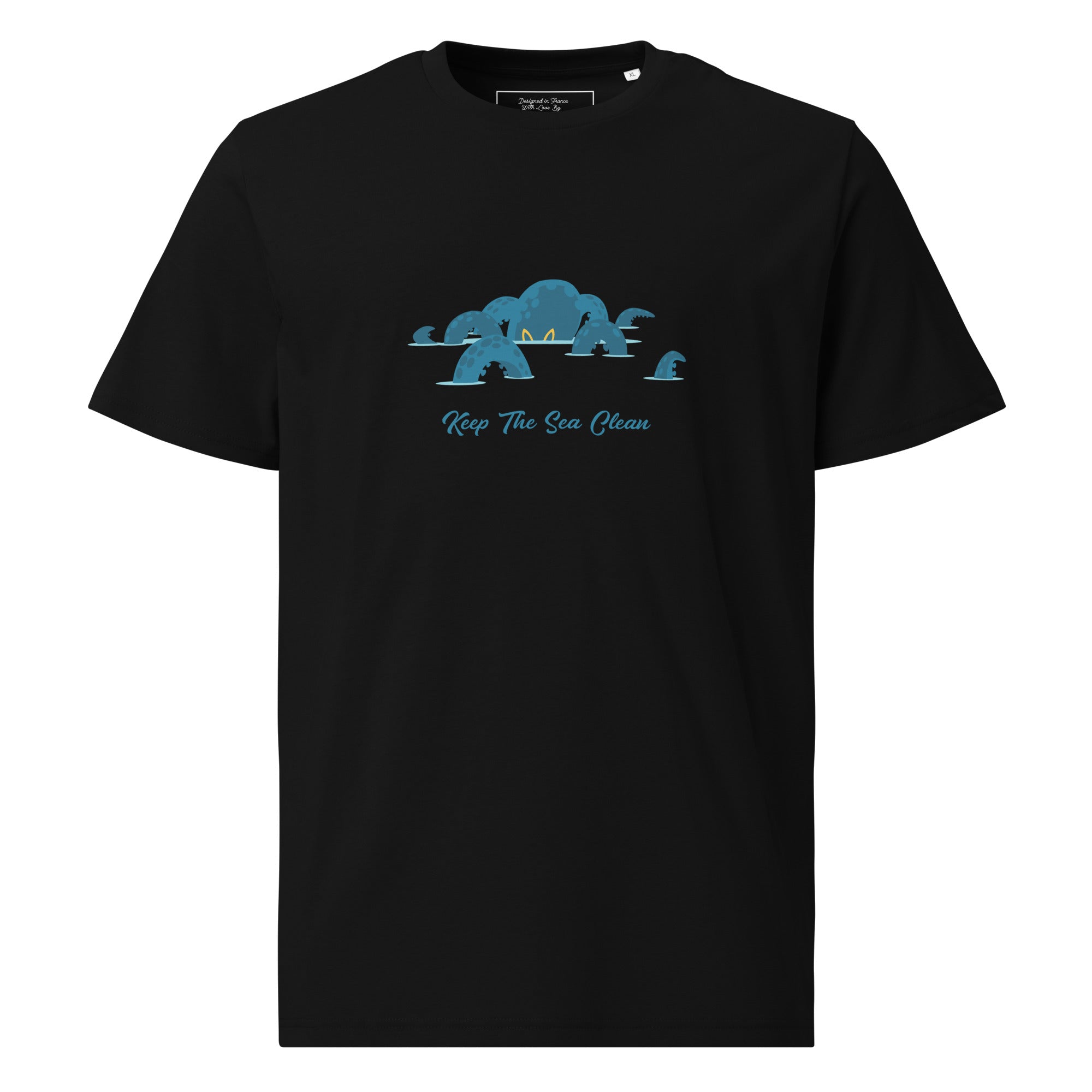 Unisex organic cotton t-shirt Octopus Blue