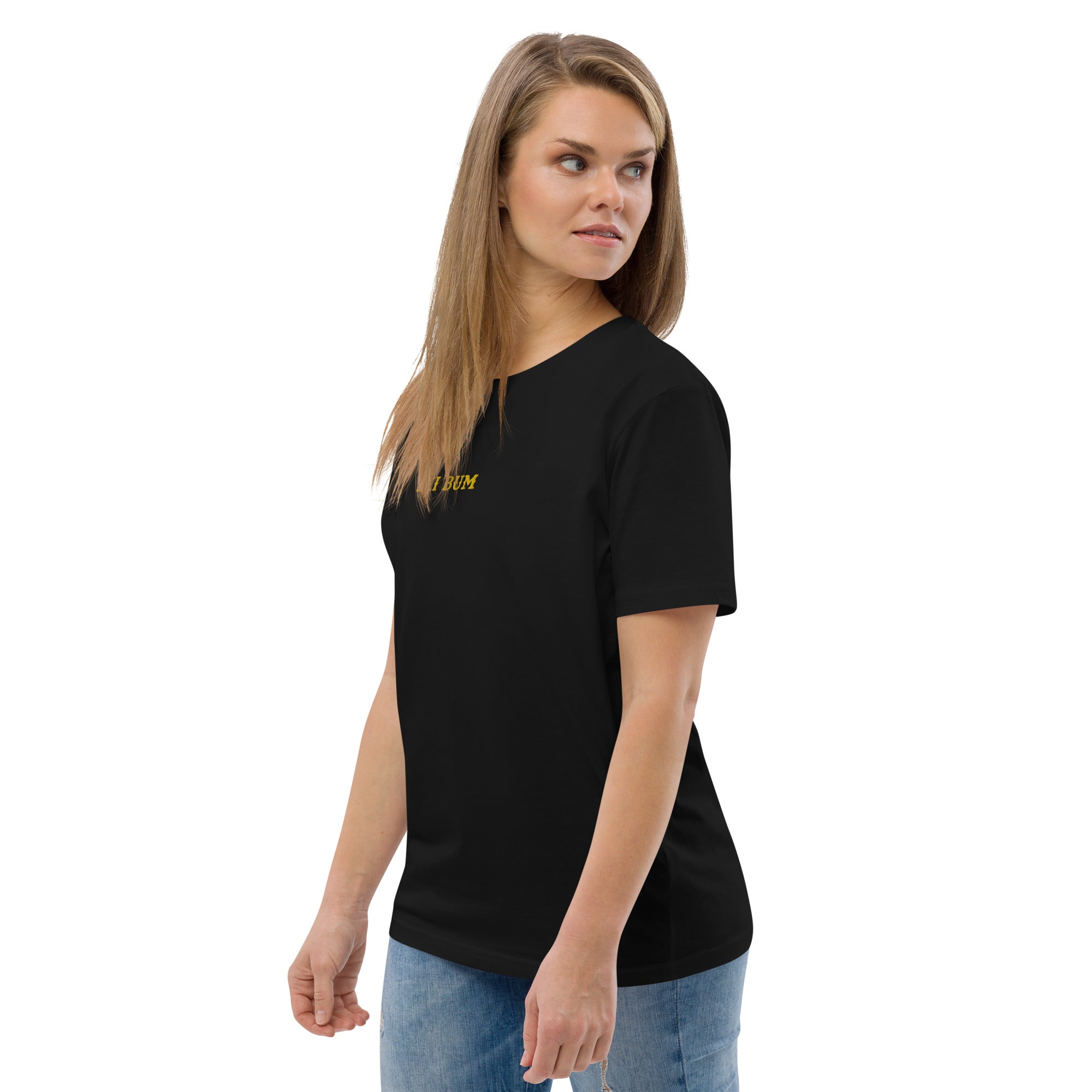 Unisex organic cotton t-shirt Ski Bum embroidered pattern