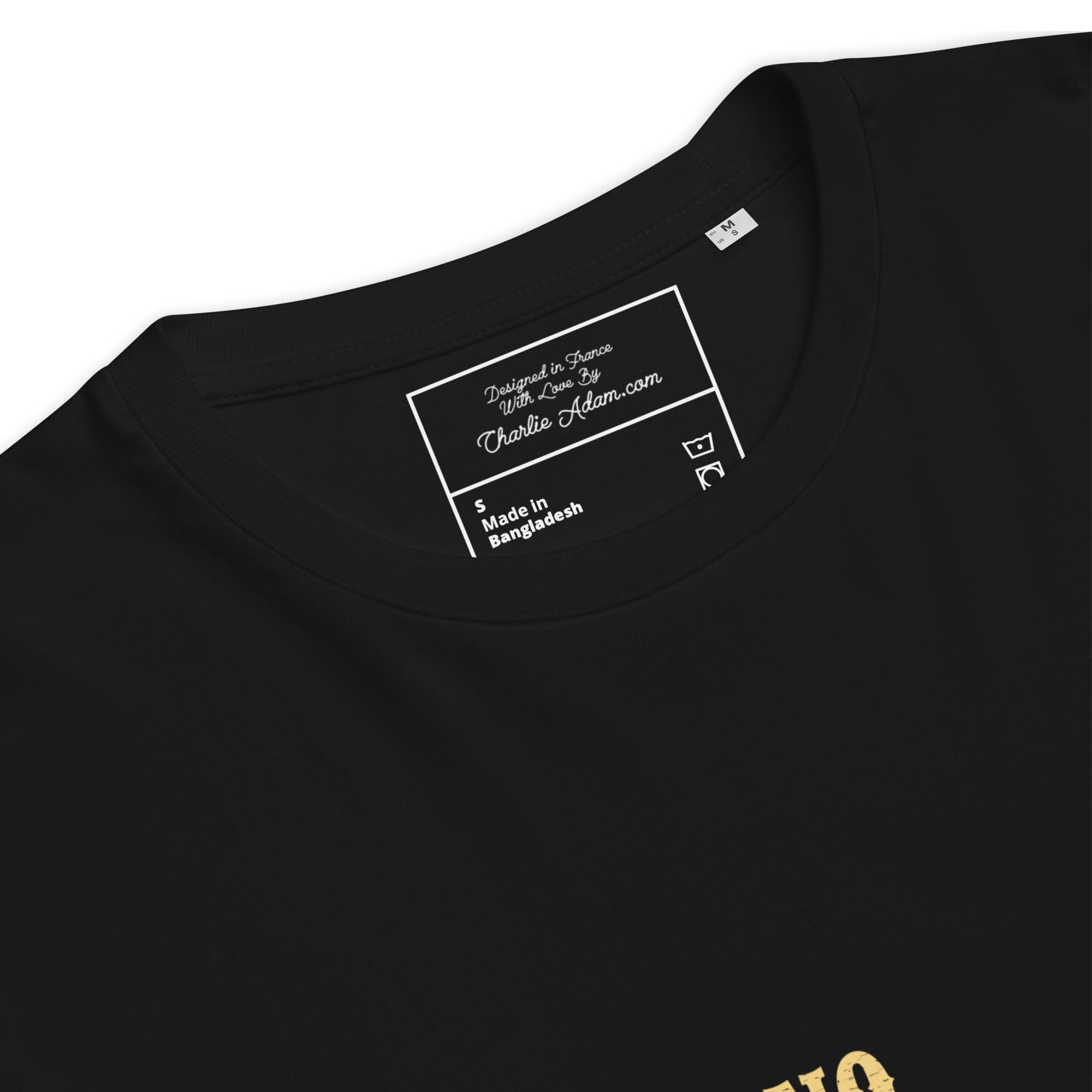 T-shirt unisexe en coton biologique No Skiboots on Dancefloor texte clair