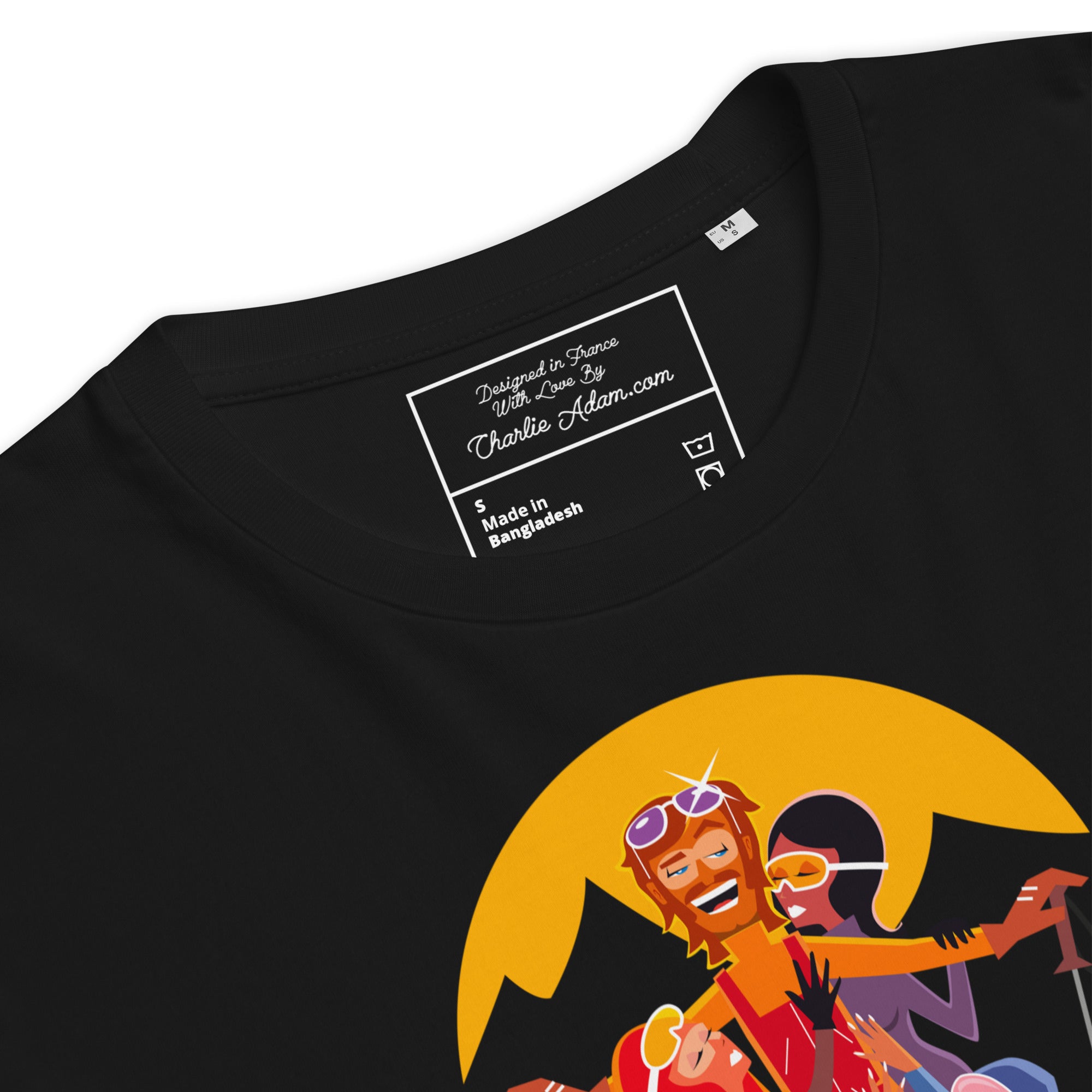 T-shirt unisexe en coton biologique Love instructor First lesson free sur couleurs foncées