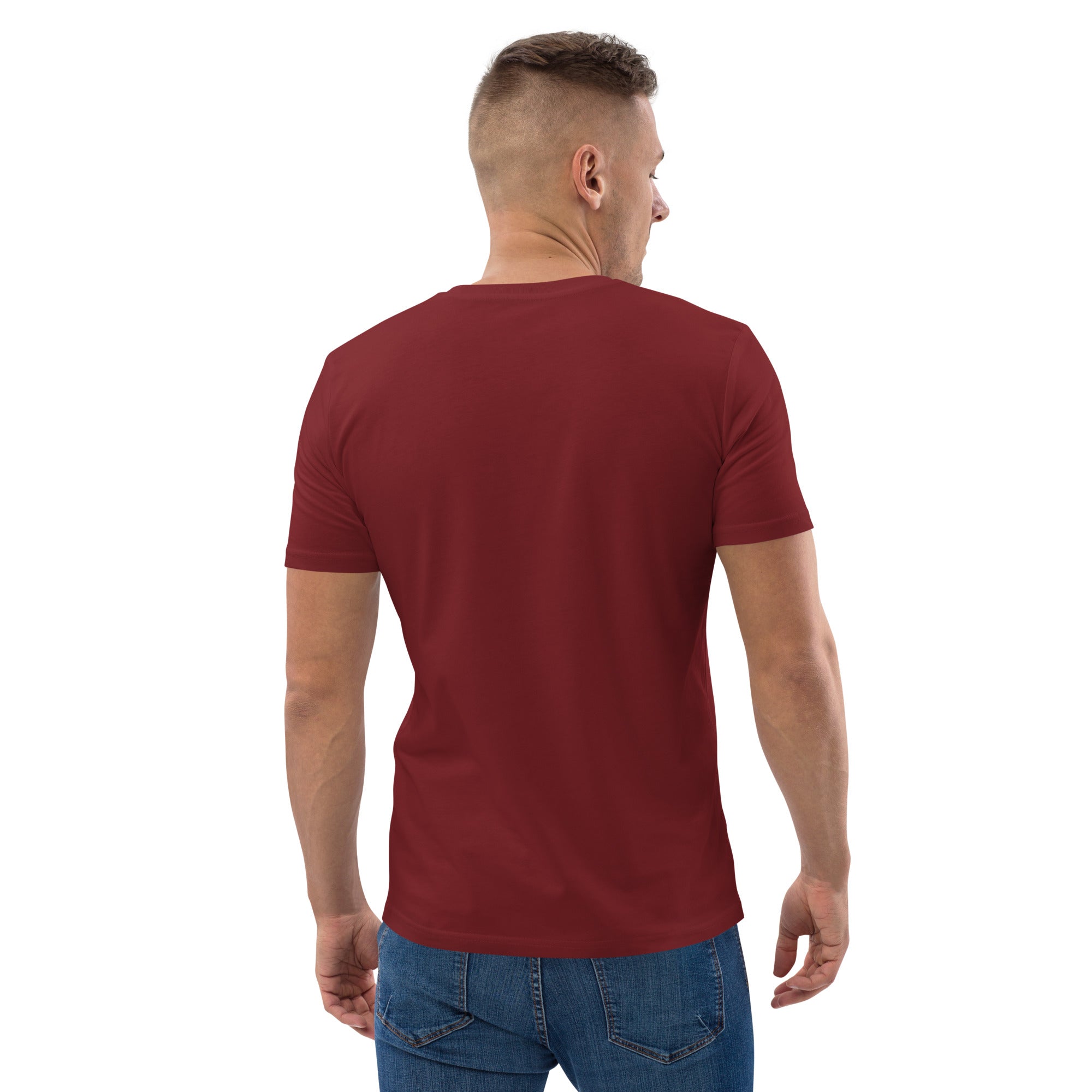 Unisex organic cotton t-shirt Ski Bum embroidered pattern