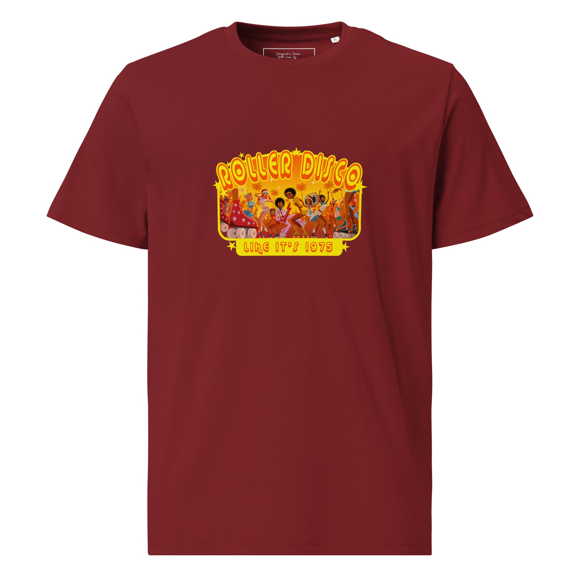 T-shirt unisexe en coton biologique Roller Disco 1975