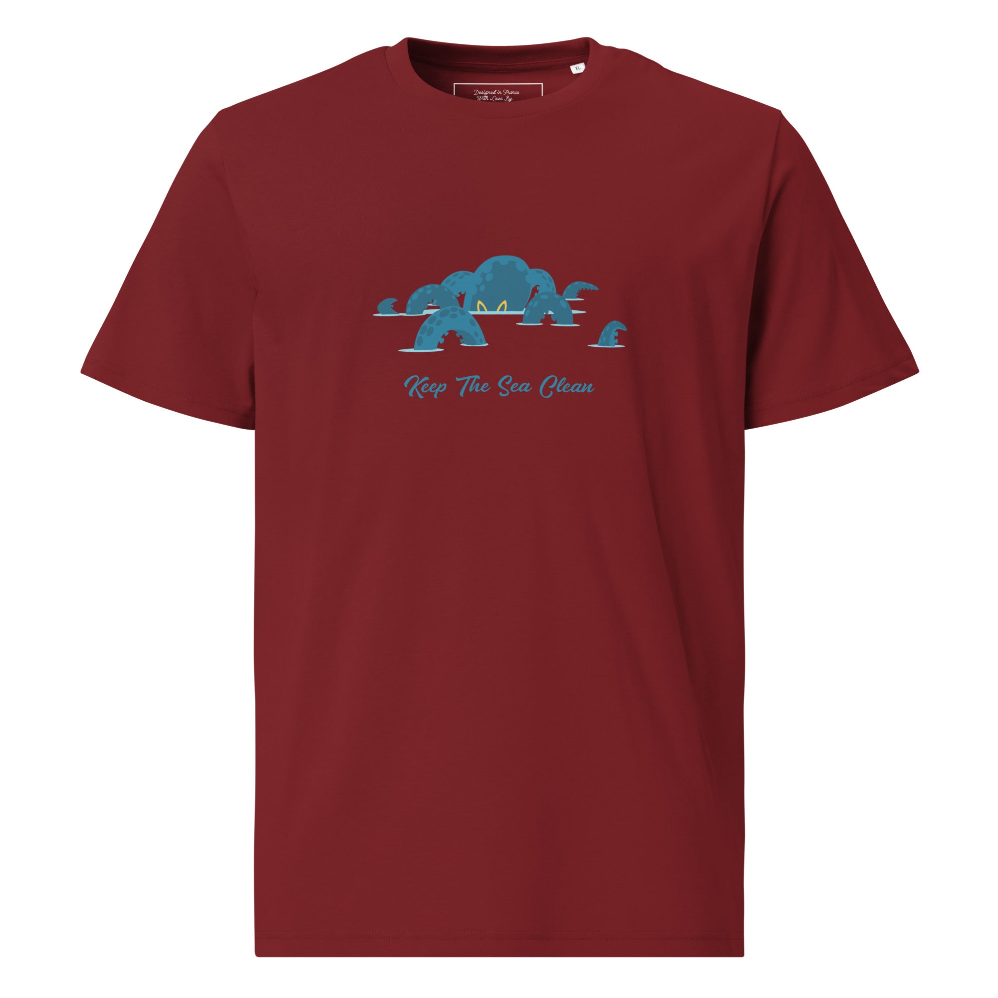 Unisex organic cotton t-shirt Octopus Blue